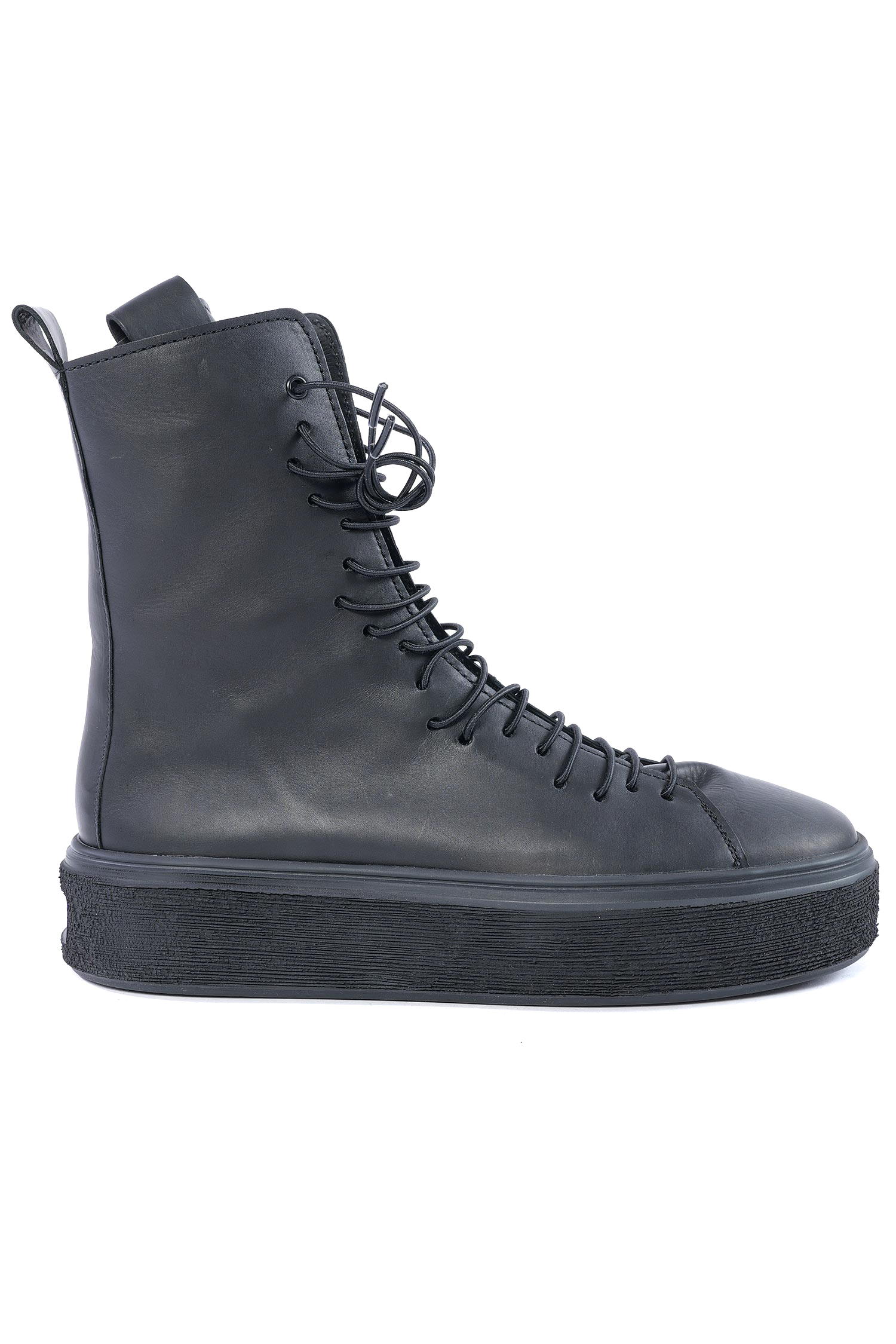 Hohe Ledersneaker - Schwarz - 907108