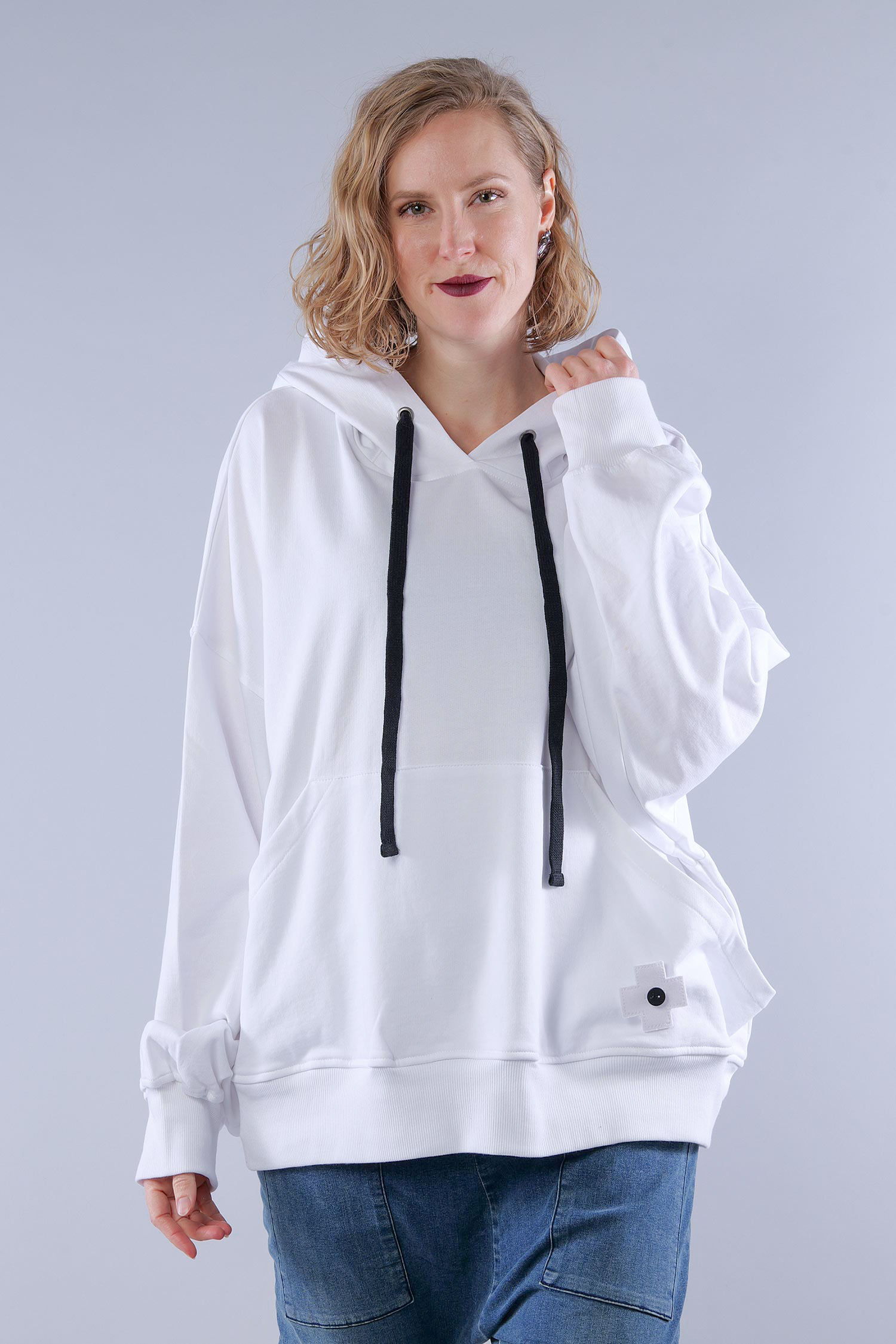 Kapuzen Sweater - Weiß - 2114