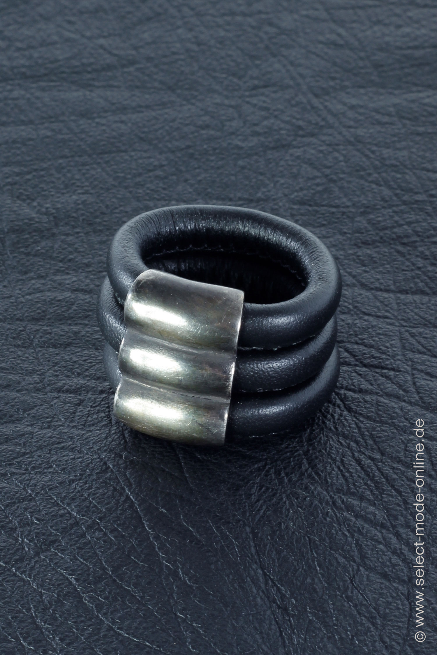 Silber / Leder Ring - DG025