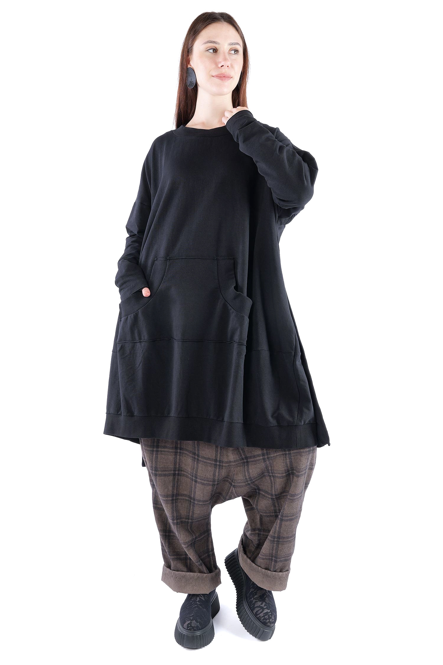 Sweattunika - Schwarz - 2263250907