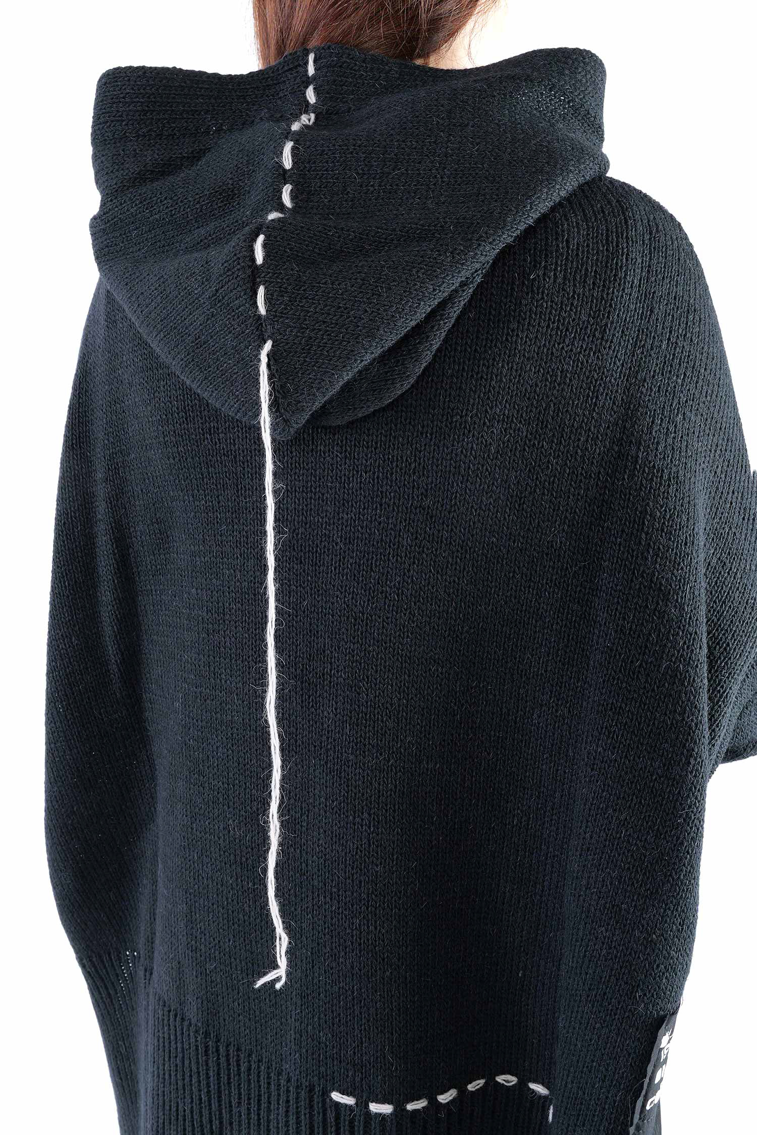 Strick Hoodie - Schwarz - Edooh