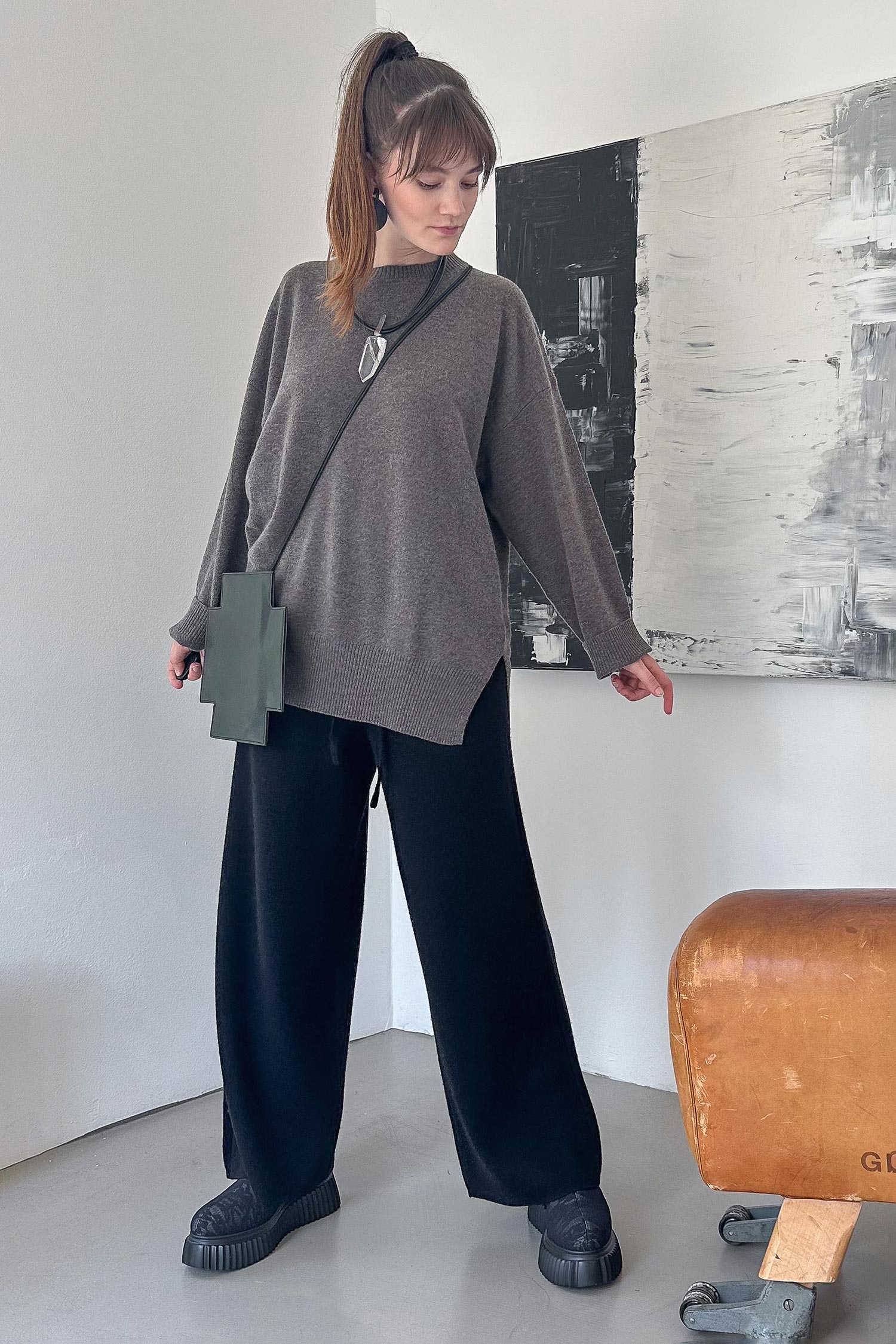 Cashmere pants - Black - 26129