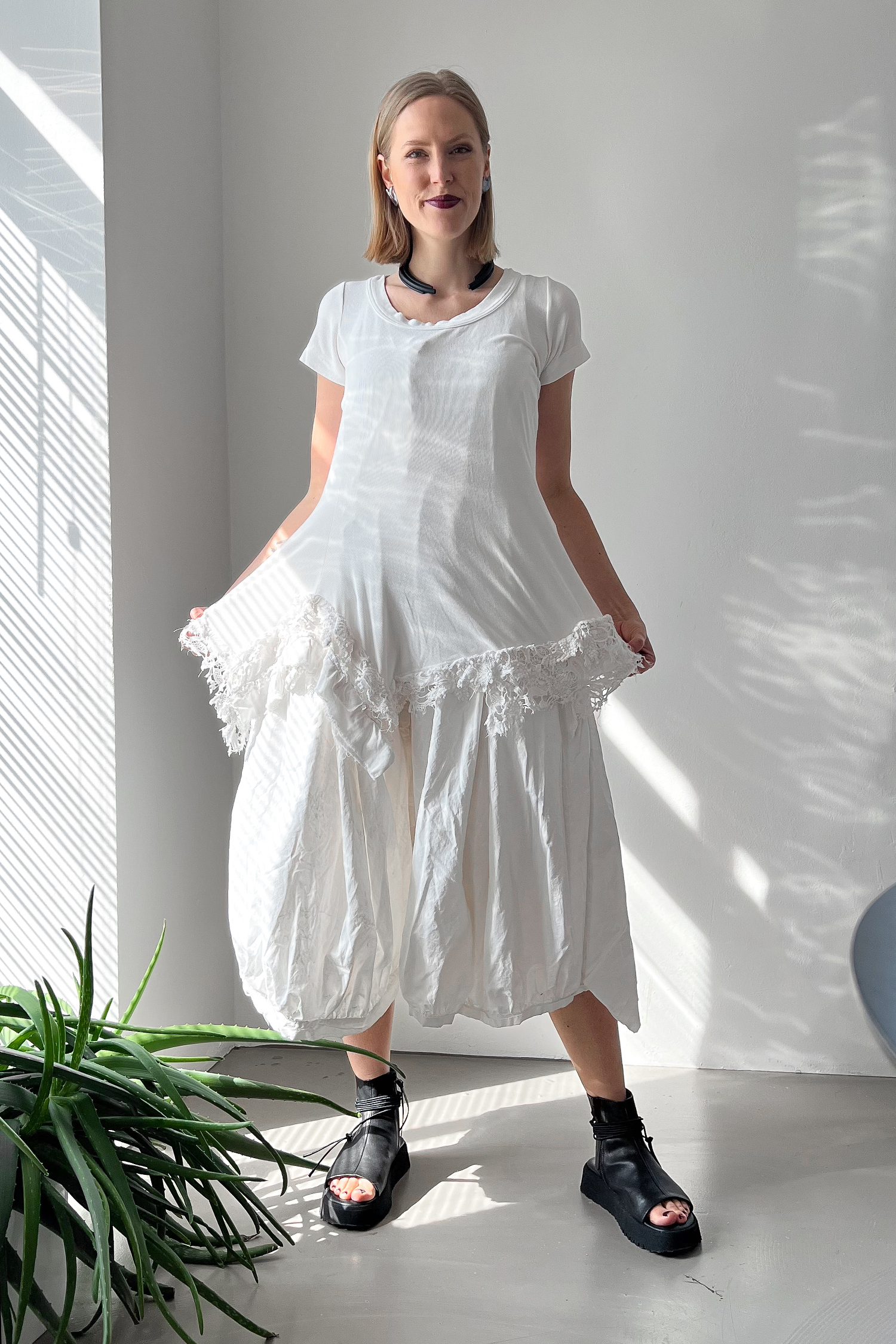 Top with lace - Seafoam fog - 1262180501