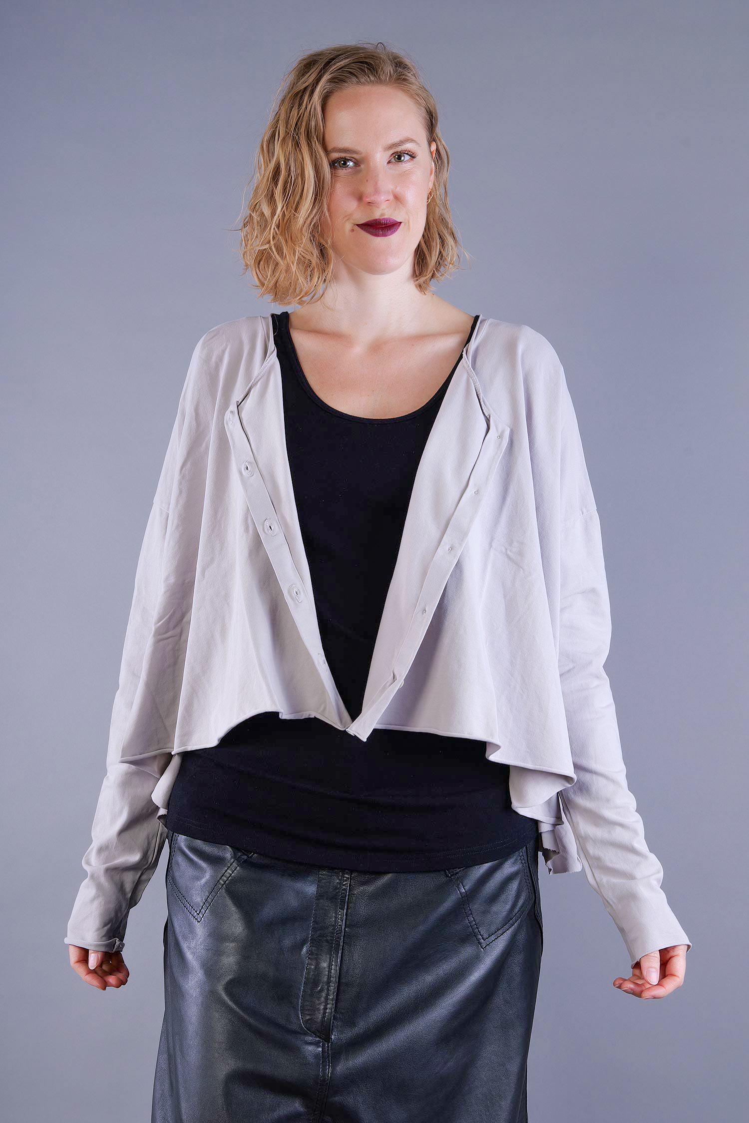Oversize Jacke - Kiesel - Soulviel