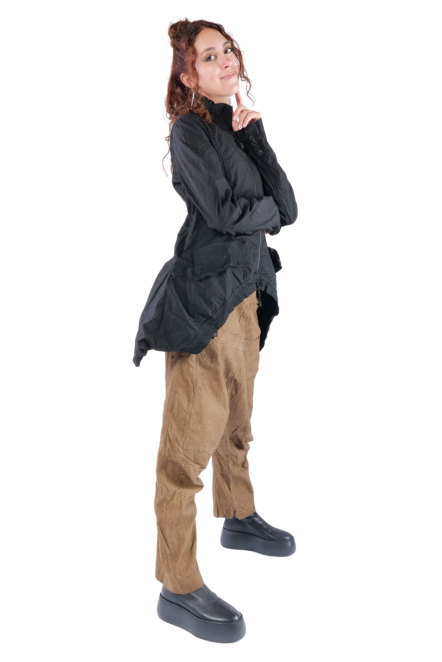 Asymmetrische Jacke - Schwarz - 2262261101
