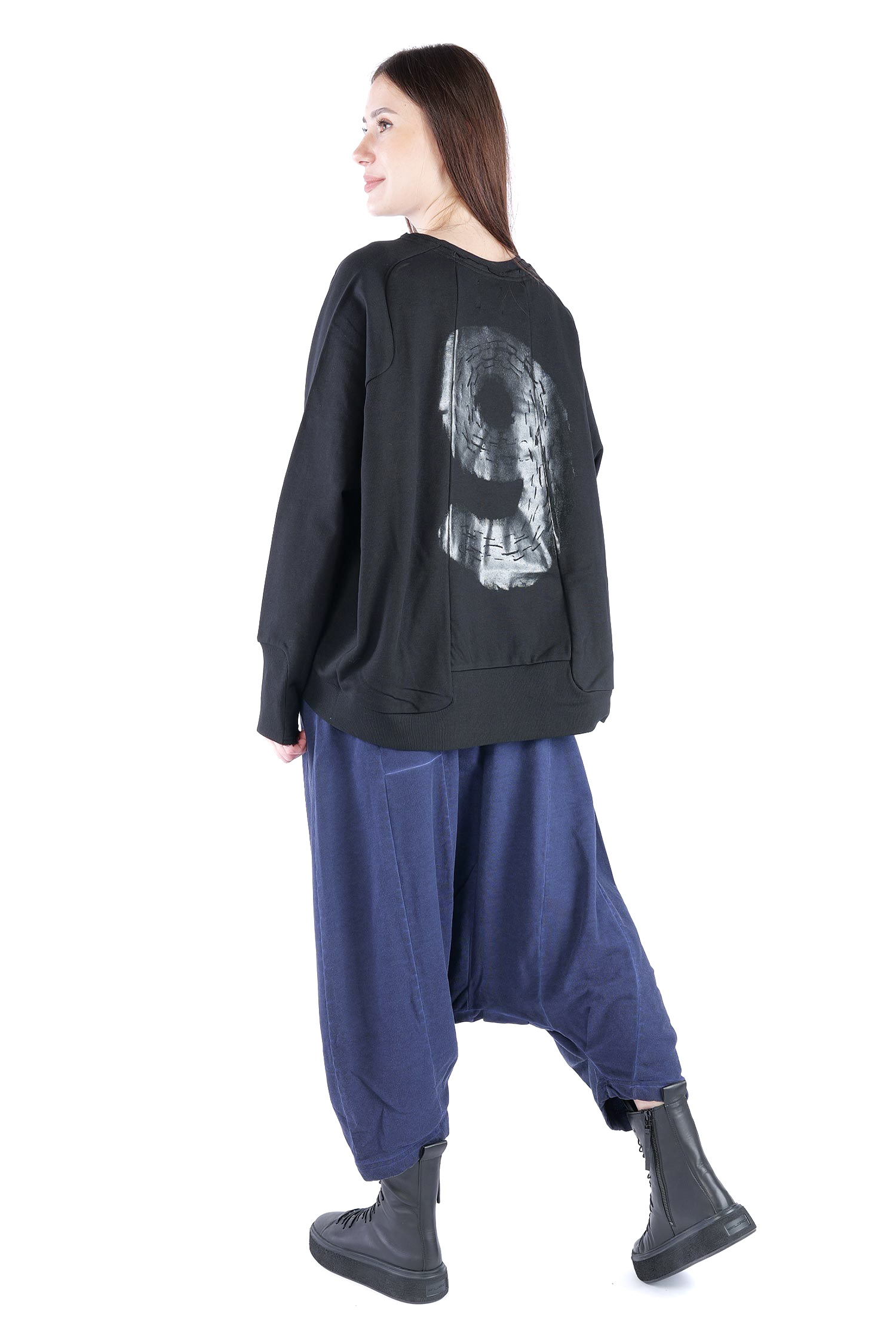 Sweatpullover - Black print - 2138