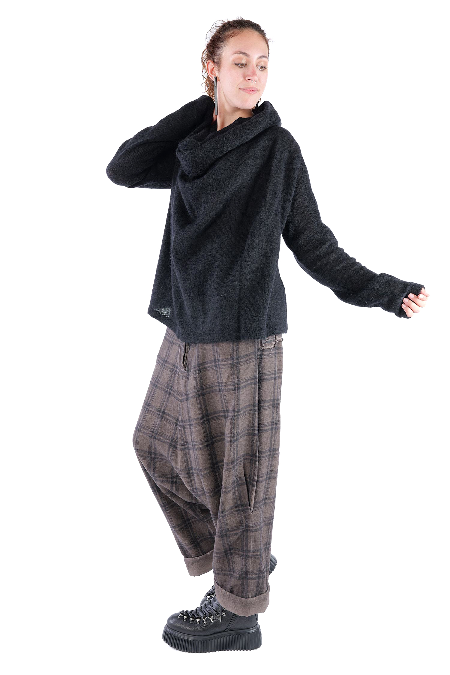 Feinstrick Pullover - Schwarz - Samarit