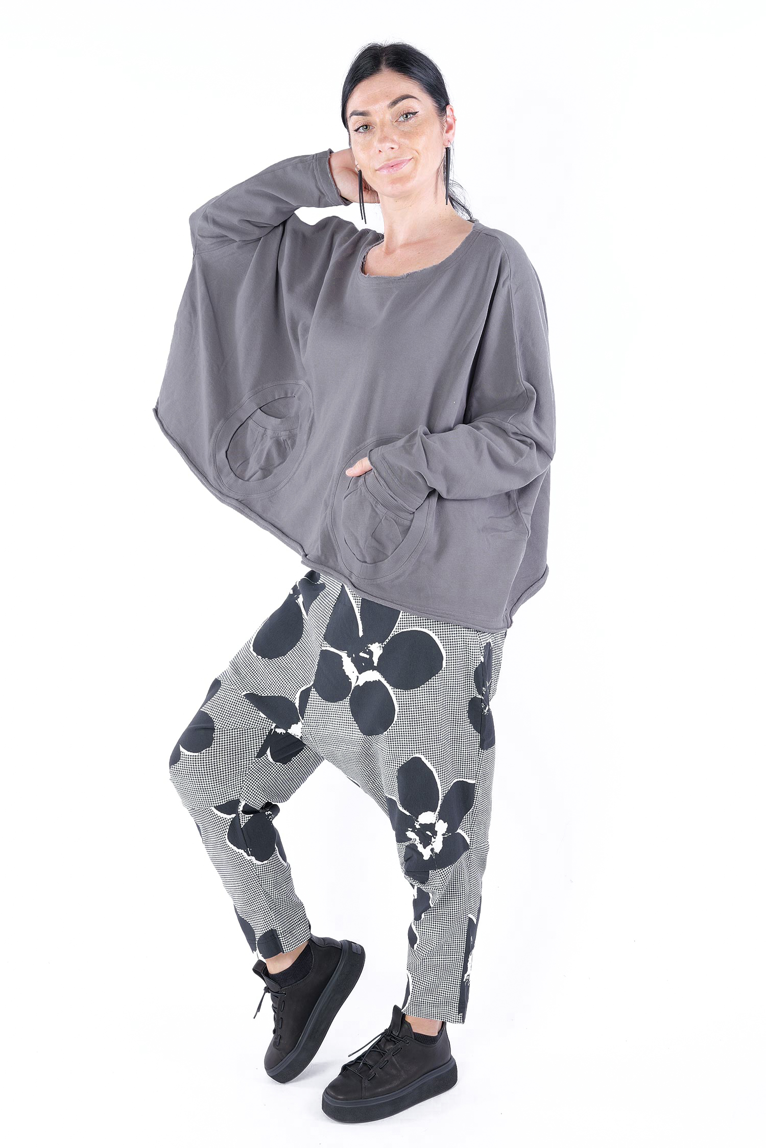 Oversize Sweatpullover - Dark grey - 2253250501