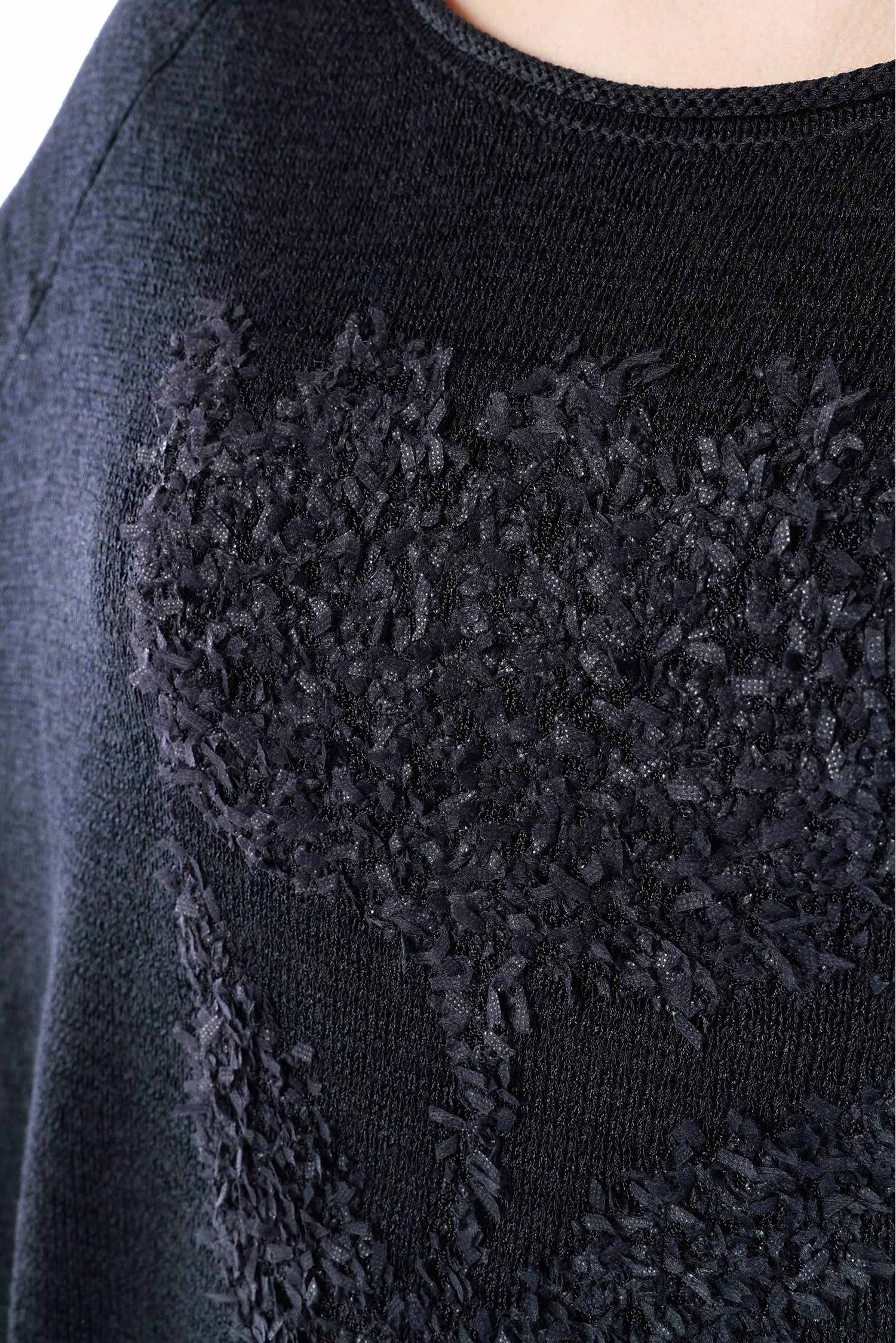 Shirt mit Tulpe - Black jacquard - 1263480704