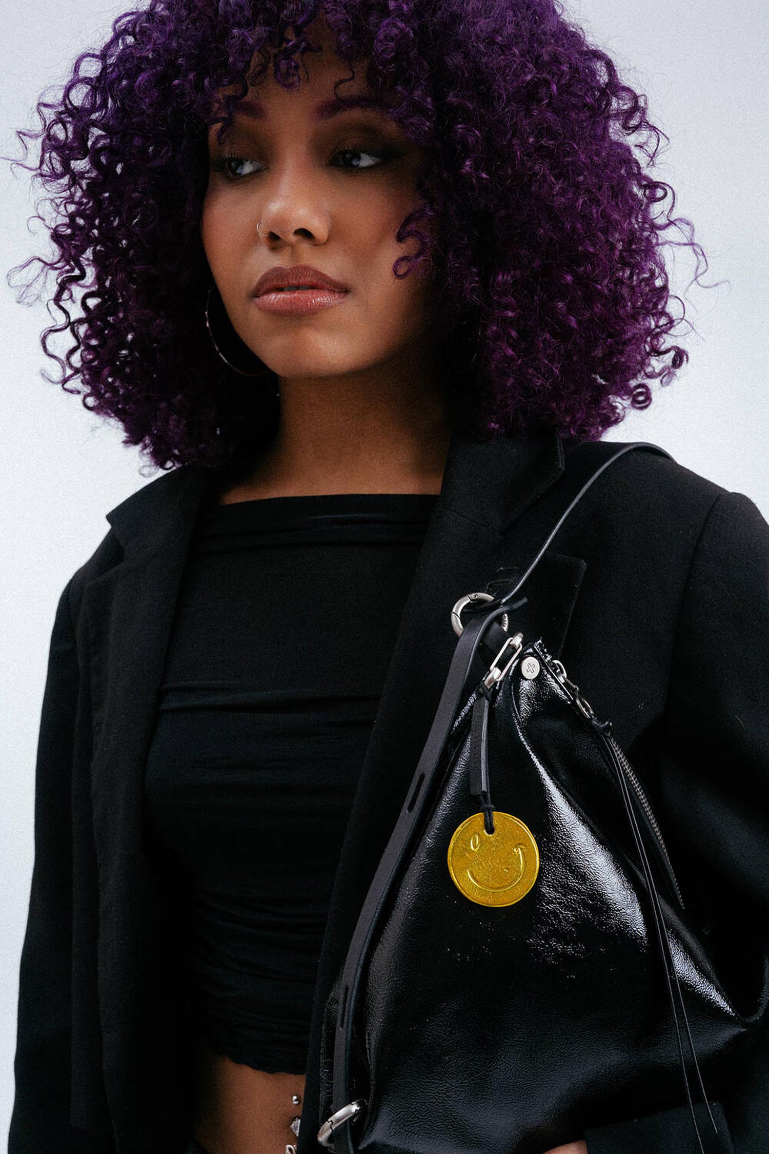 Smiley Charm Pendant - Metallic Lemon Tree - BAG CHARM ed.3