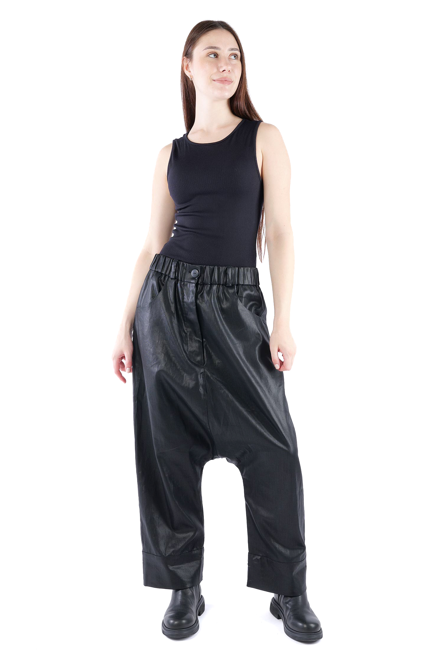 Coated pants - Black coated - Ollo