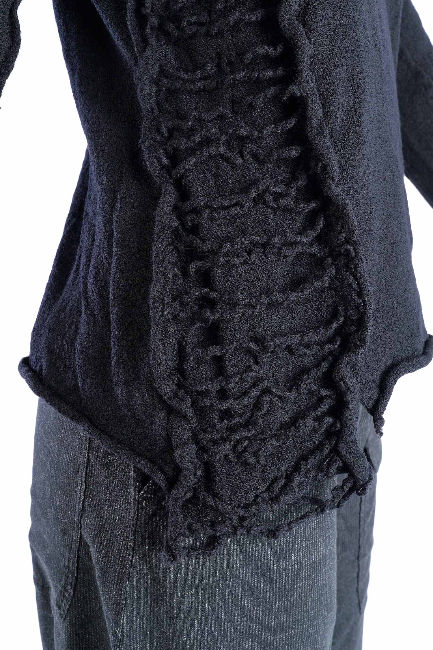 Dekorativer Wollpullover - Schwarz - 2262680705