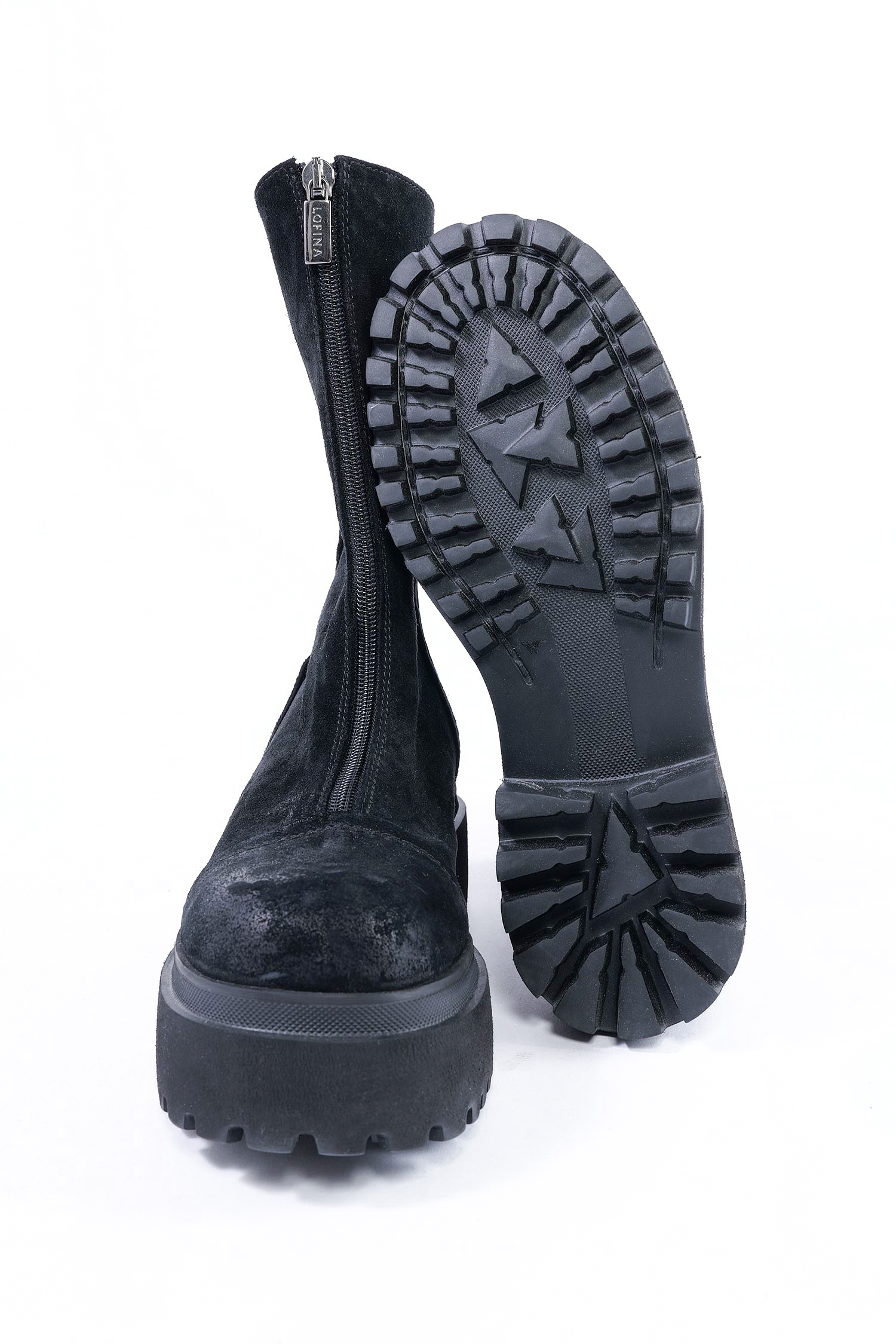 Suede boots - black - 6061