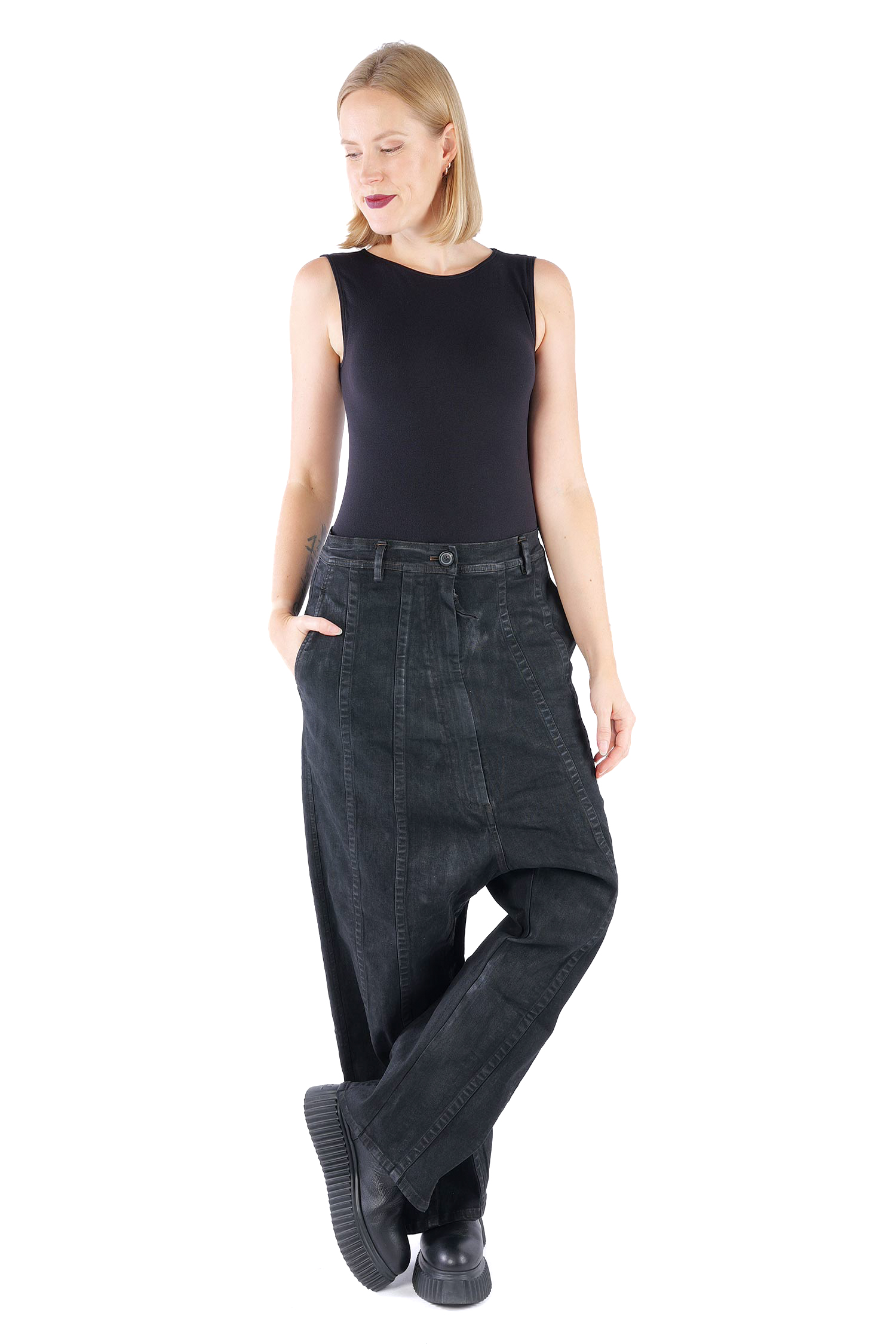 Weite Hose - Black gloss - 2261040126