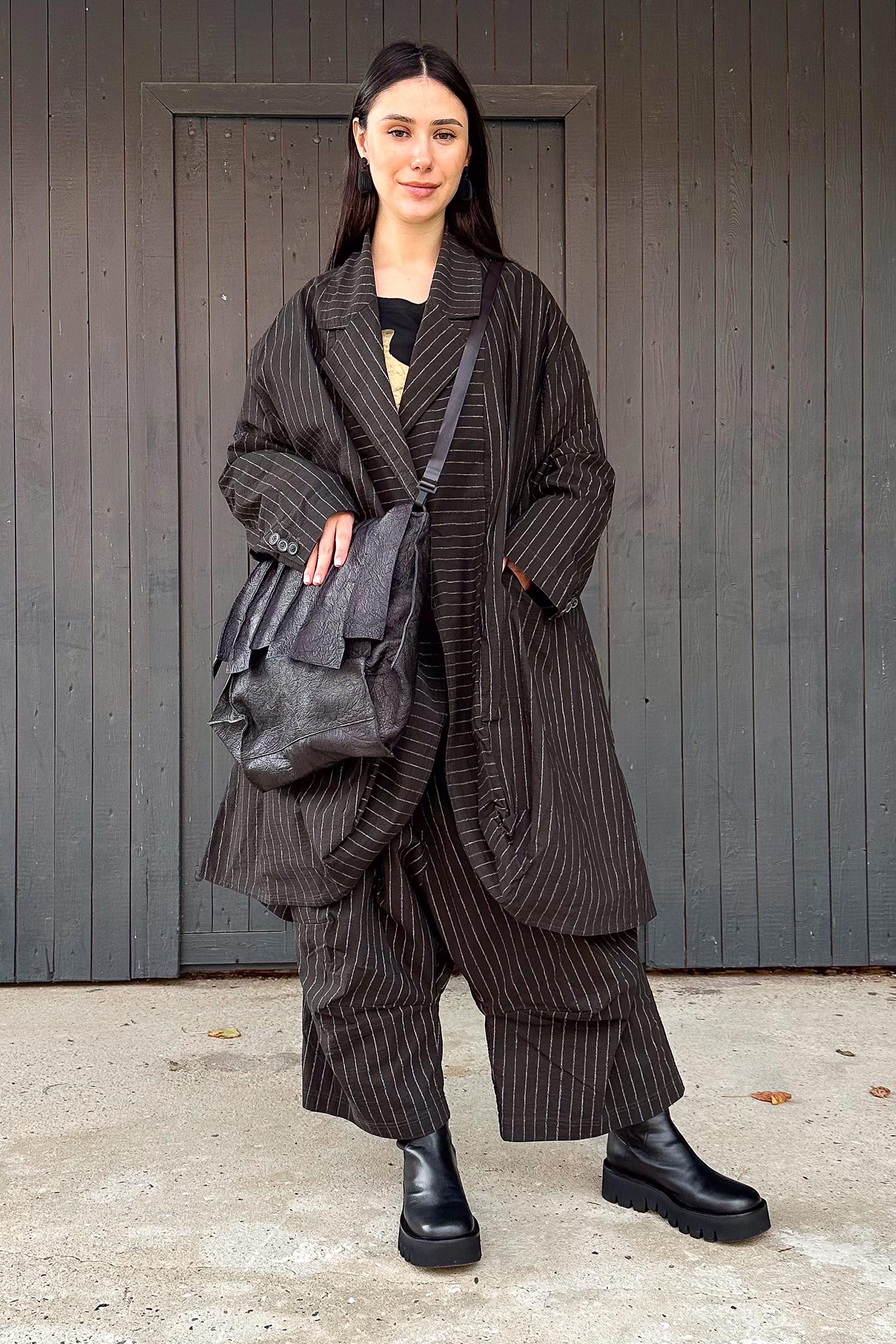 Wide stretch pants - Umbra cloud stripe - 2261240104