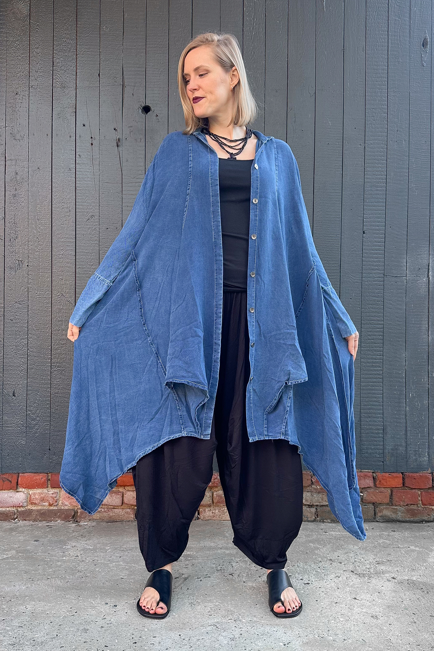 Denim coat / dress - Blue - 26076 (2611041076)
