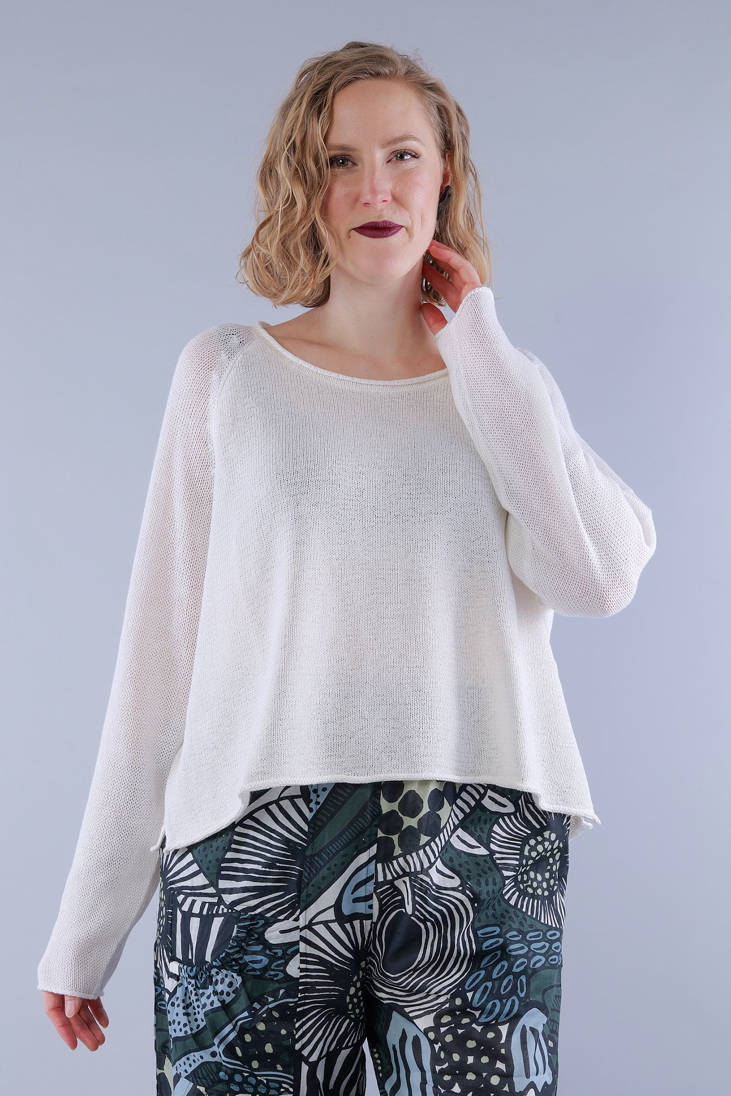 Grobstrickpullover - Offwhite - 1263720702