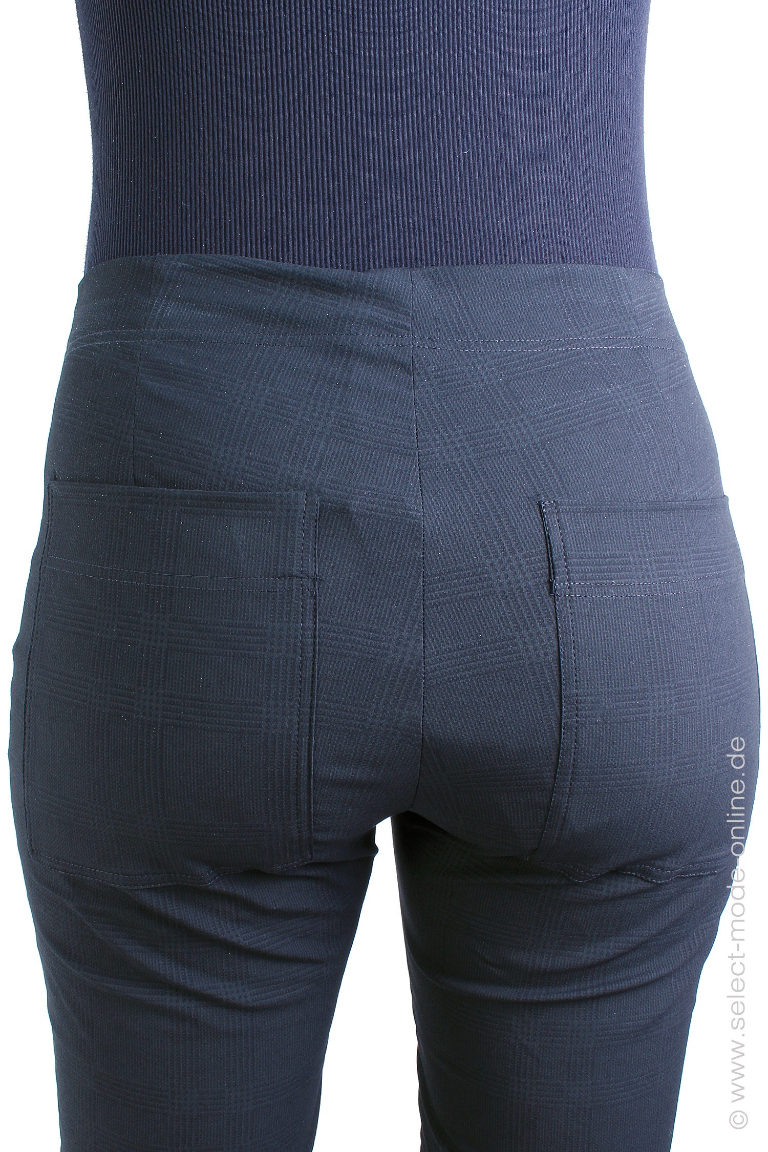 Stretch pants - black check