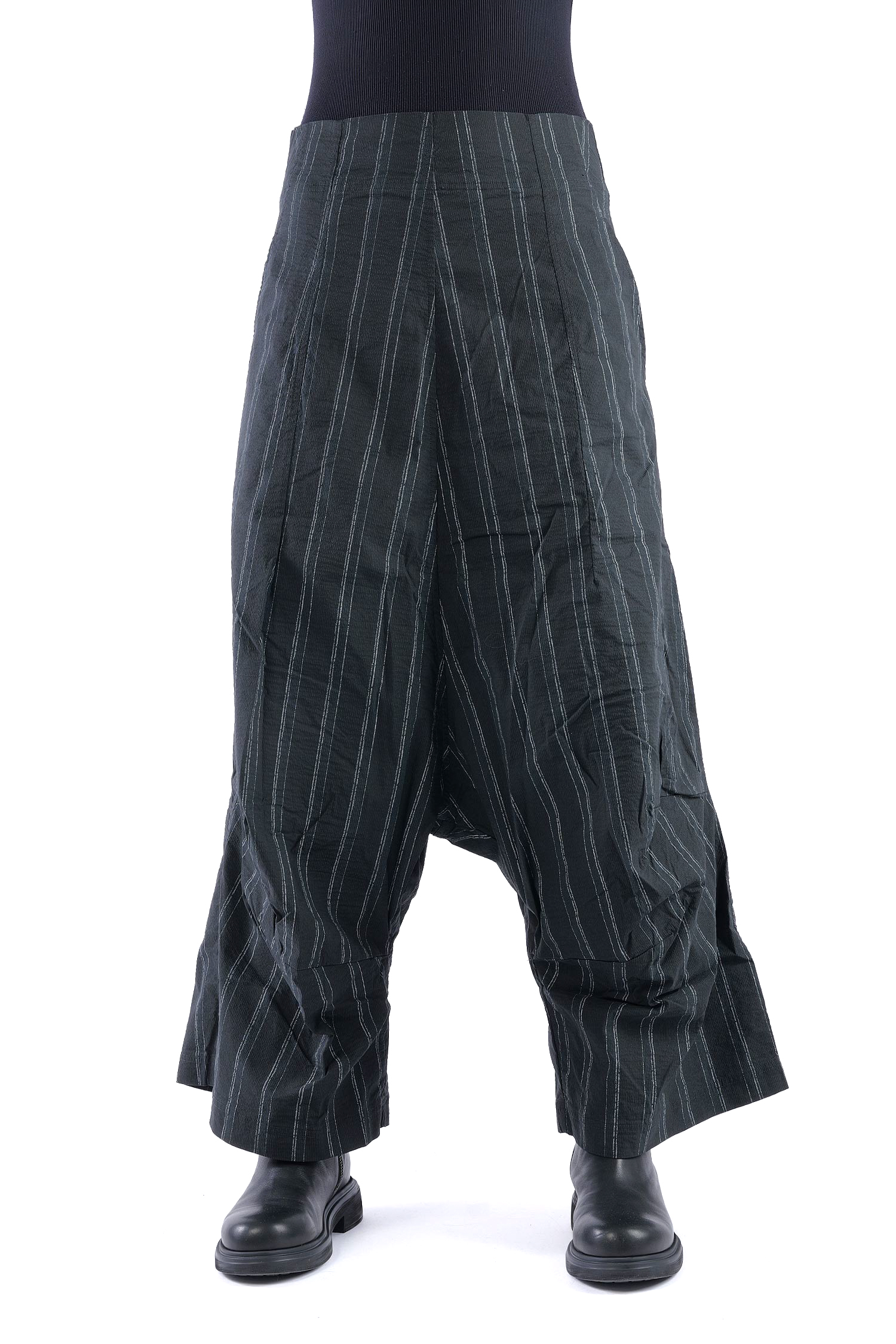 Weite Stretchhose - Petrol cloud stripe - 2261240104