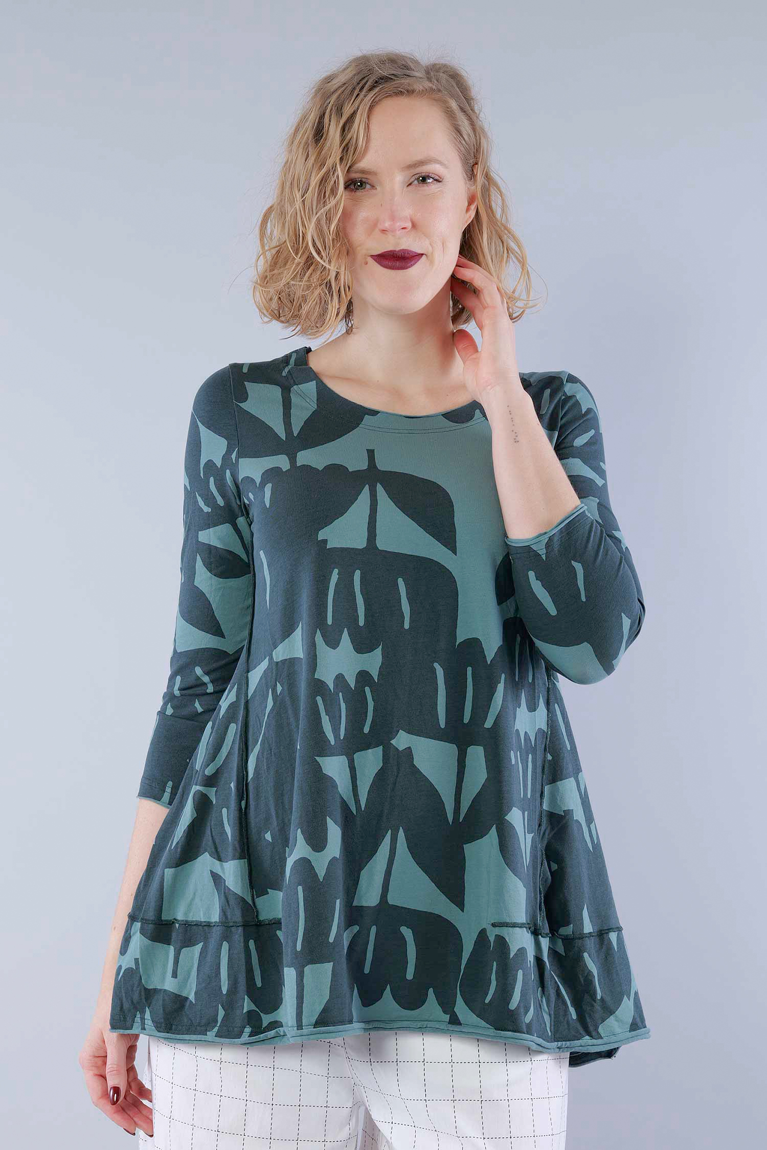 Bell-shaped top - Tree print - 1263470501