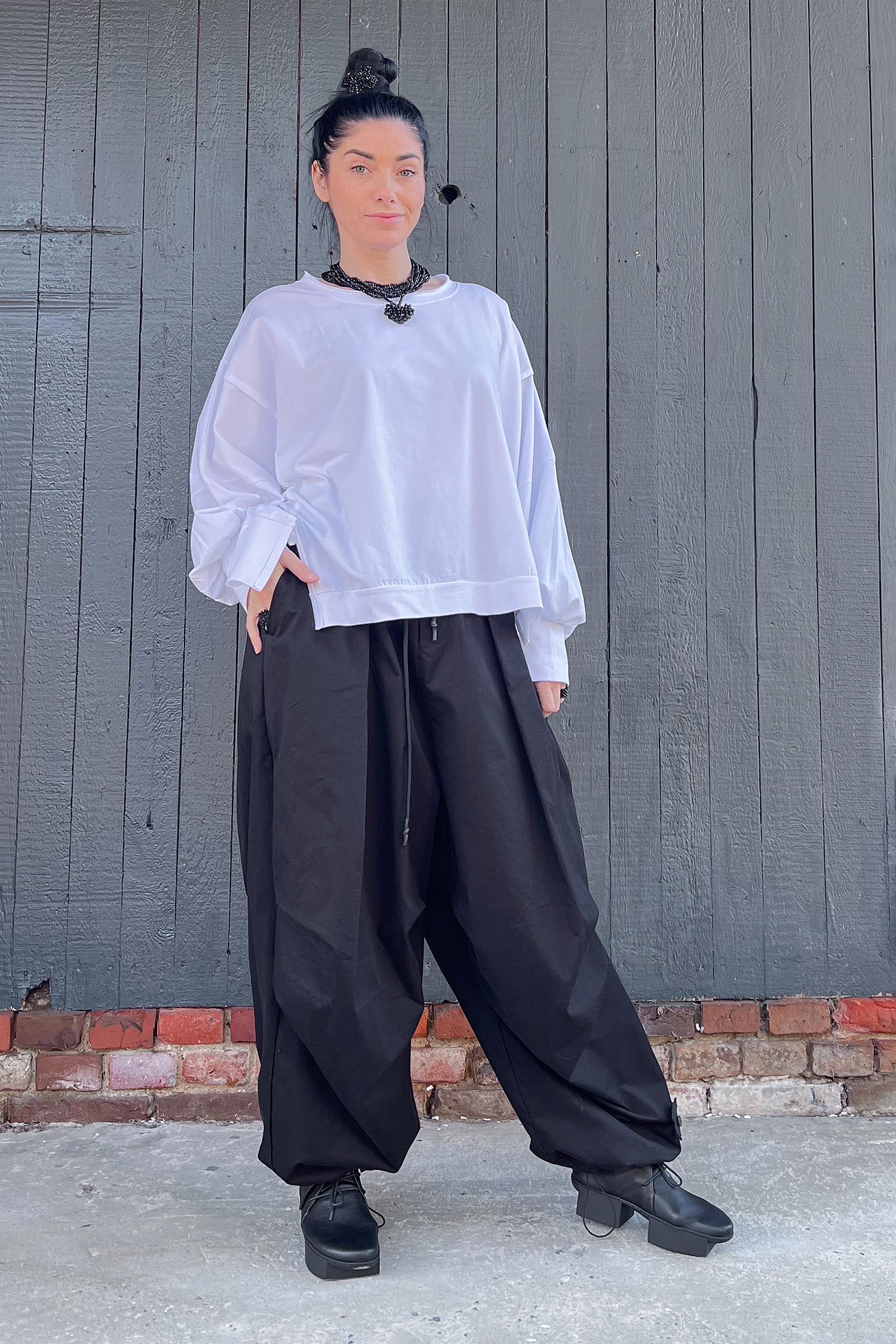 Weite Hose - Schwarz - 1098