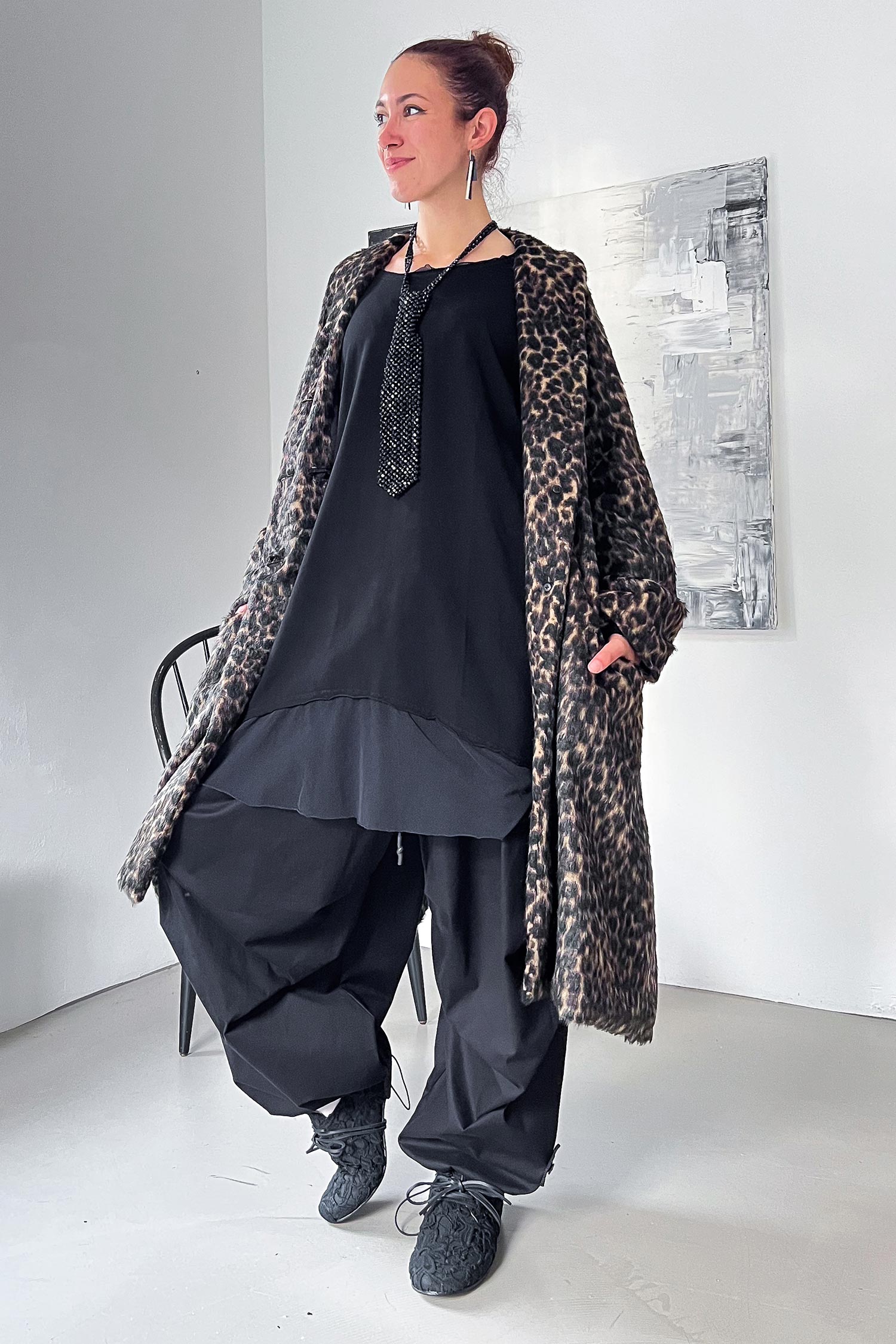 Tunika mit Tüll - Schwarz - 2263510503