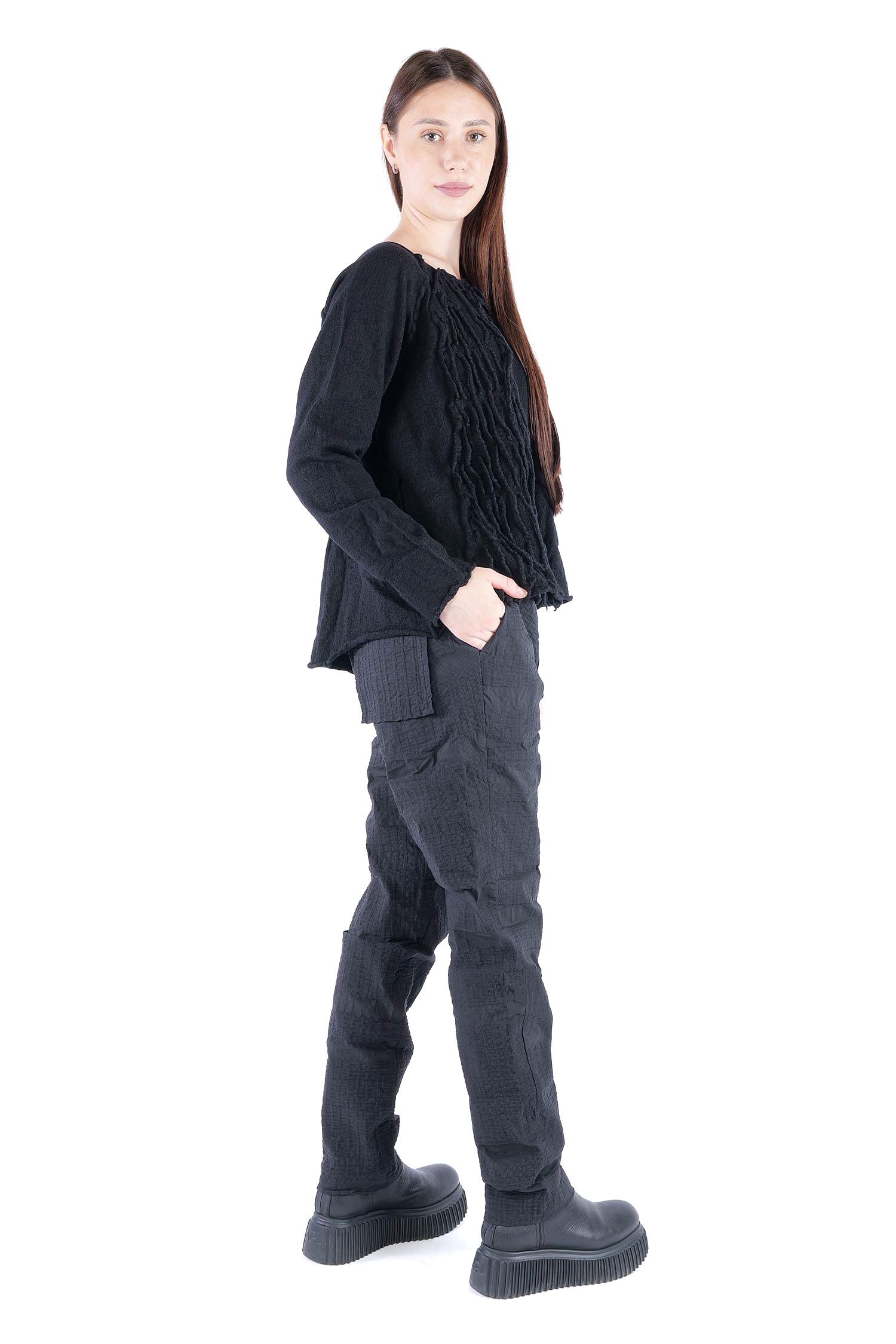 Oversize Wollpullover - Schwarz - 2262680707