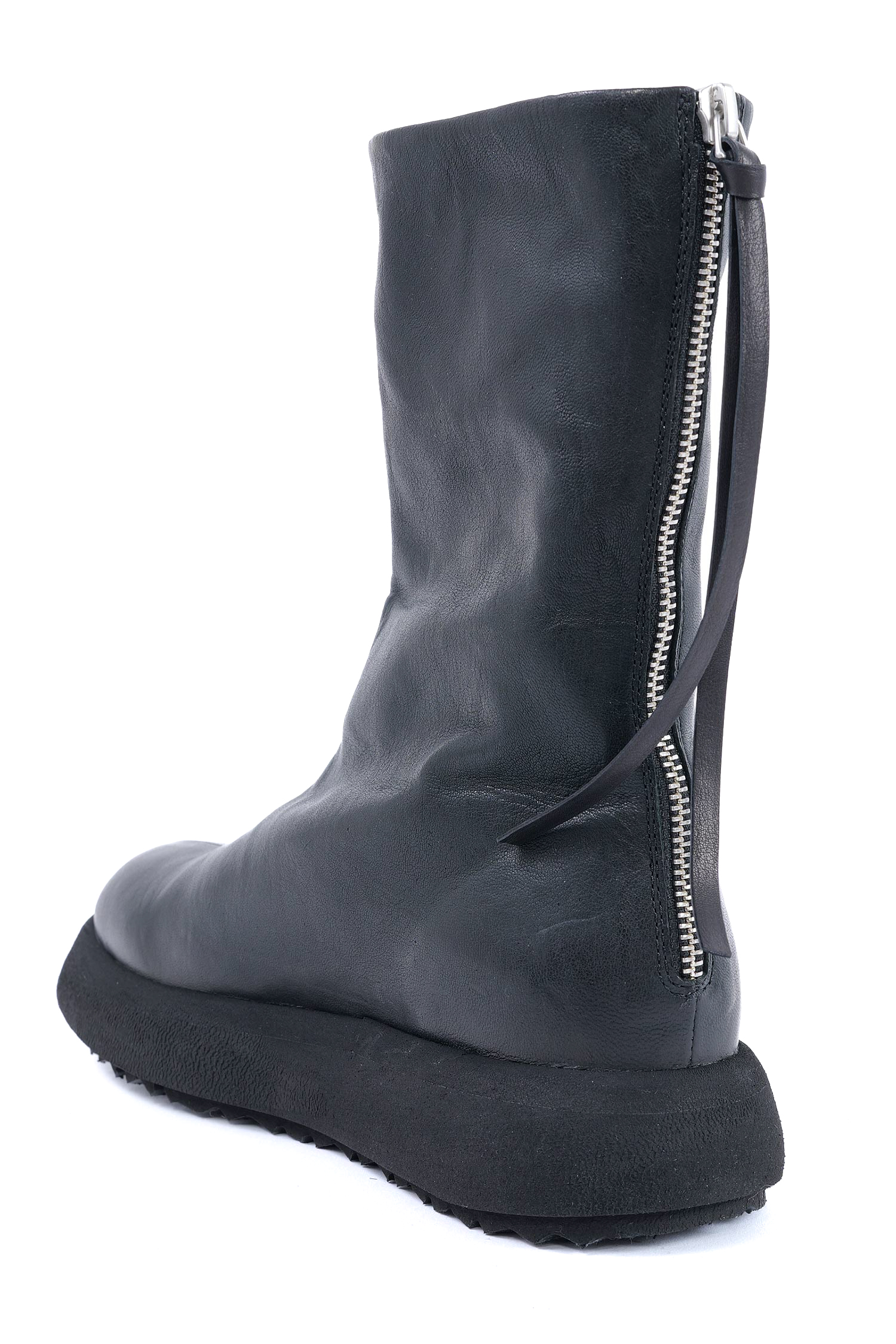 Plateau Lederstiefel - Schwarz - Milestone