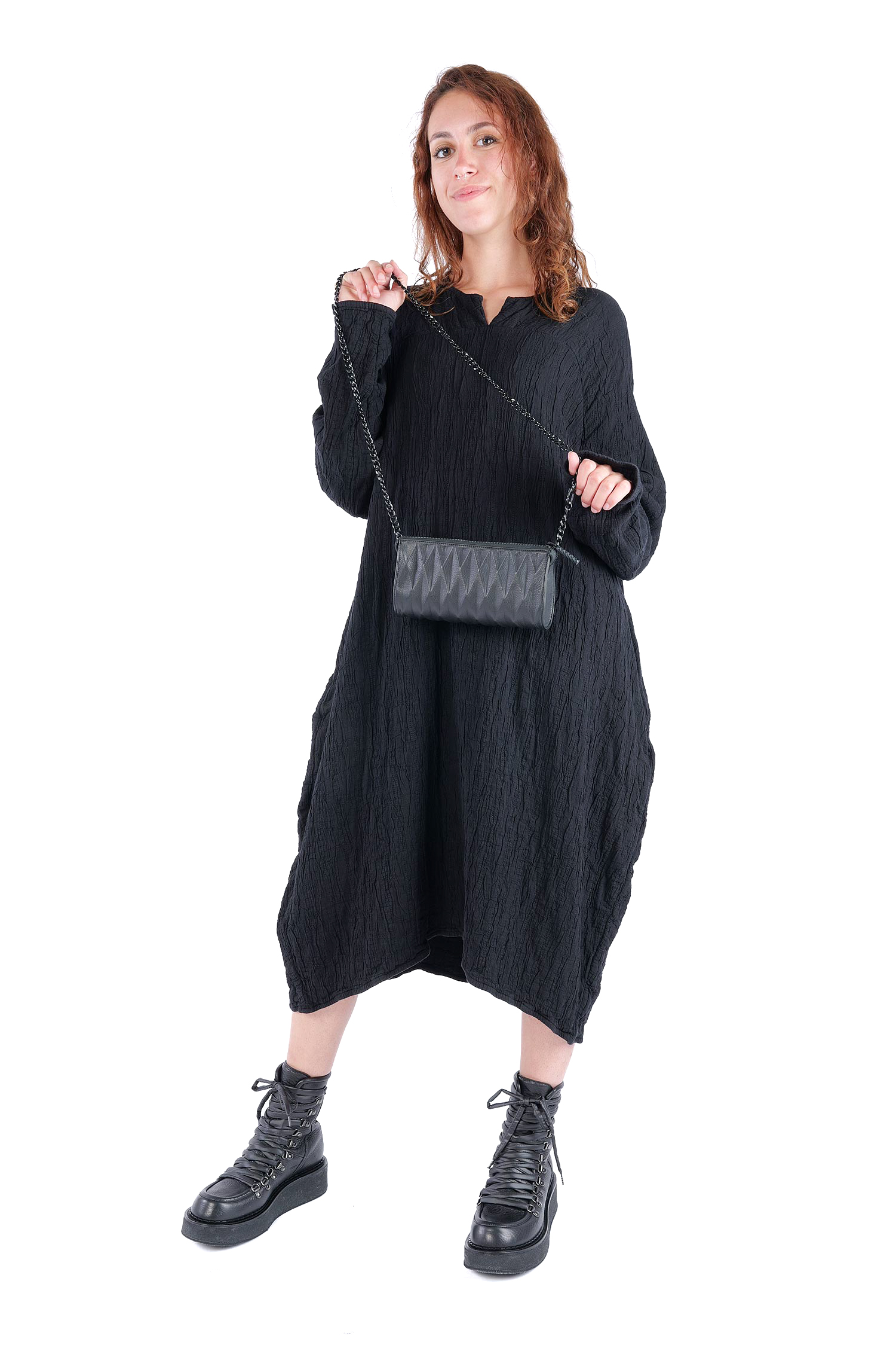 Leder Clutch - Schwarz - Clutch Bag