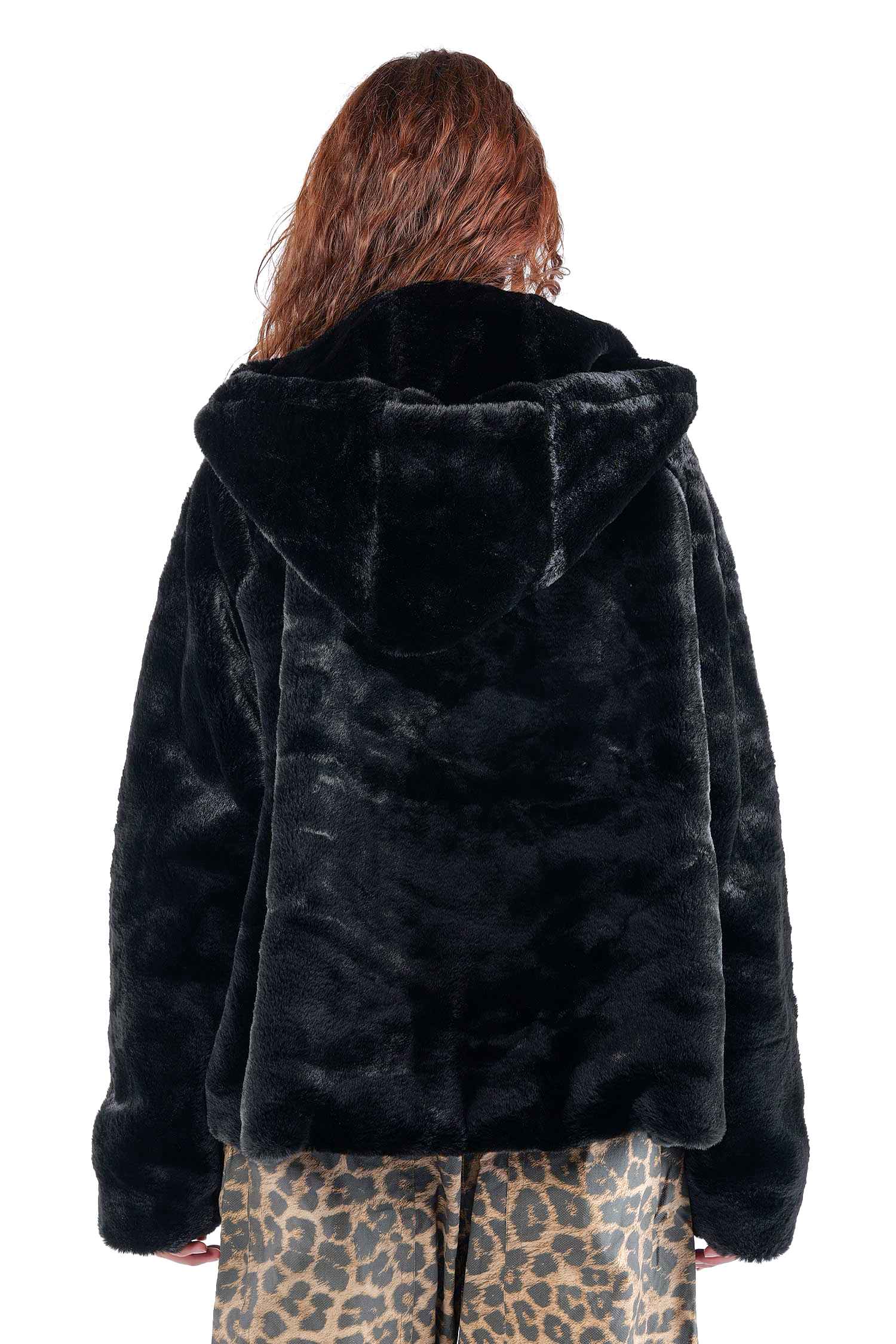Kunstfelljacke - Schwarz - 2263431103
