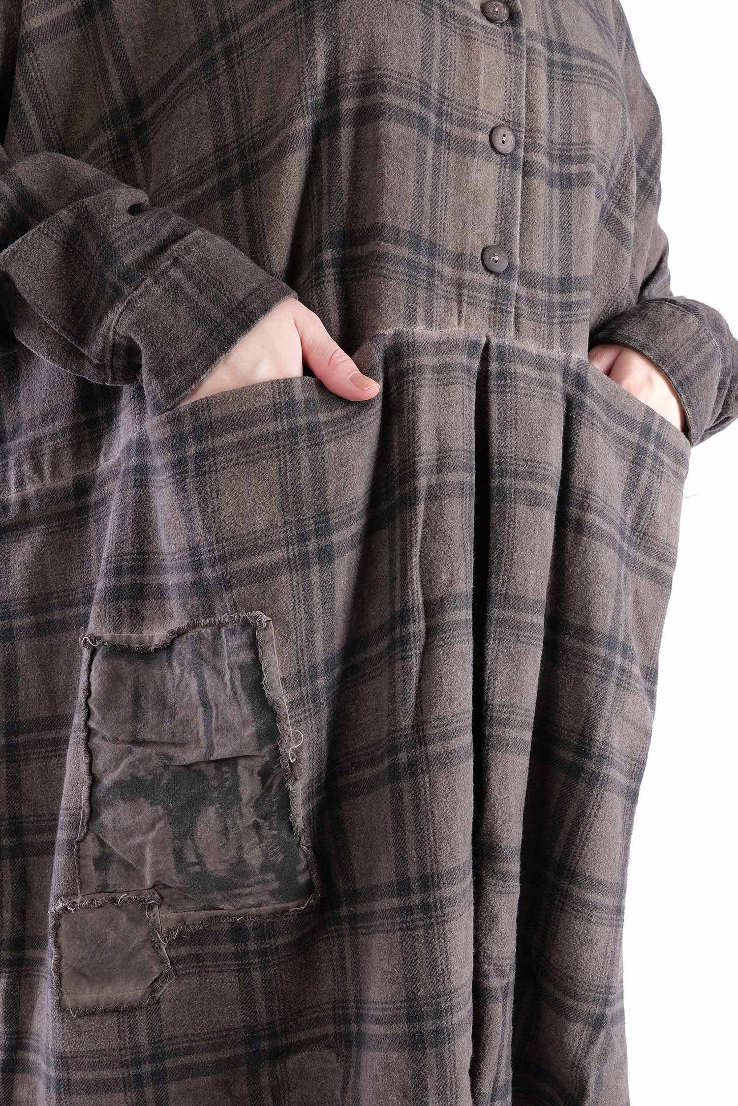Flanell-Tunika - Truffle old dye check - Fight
