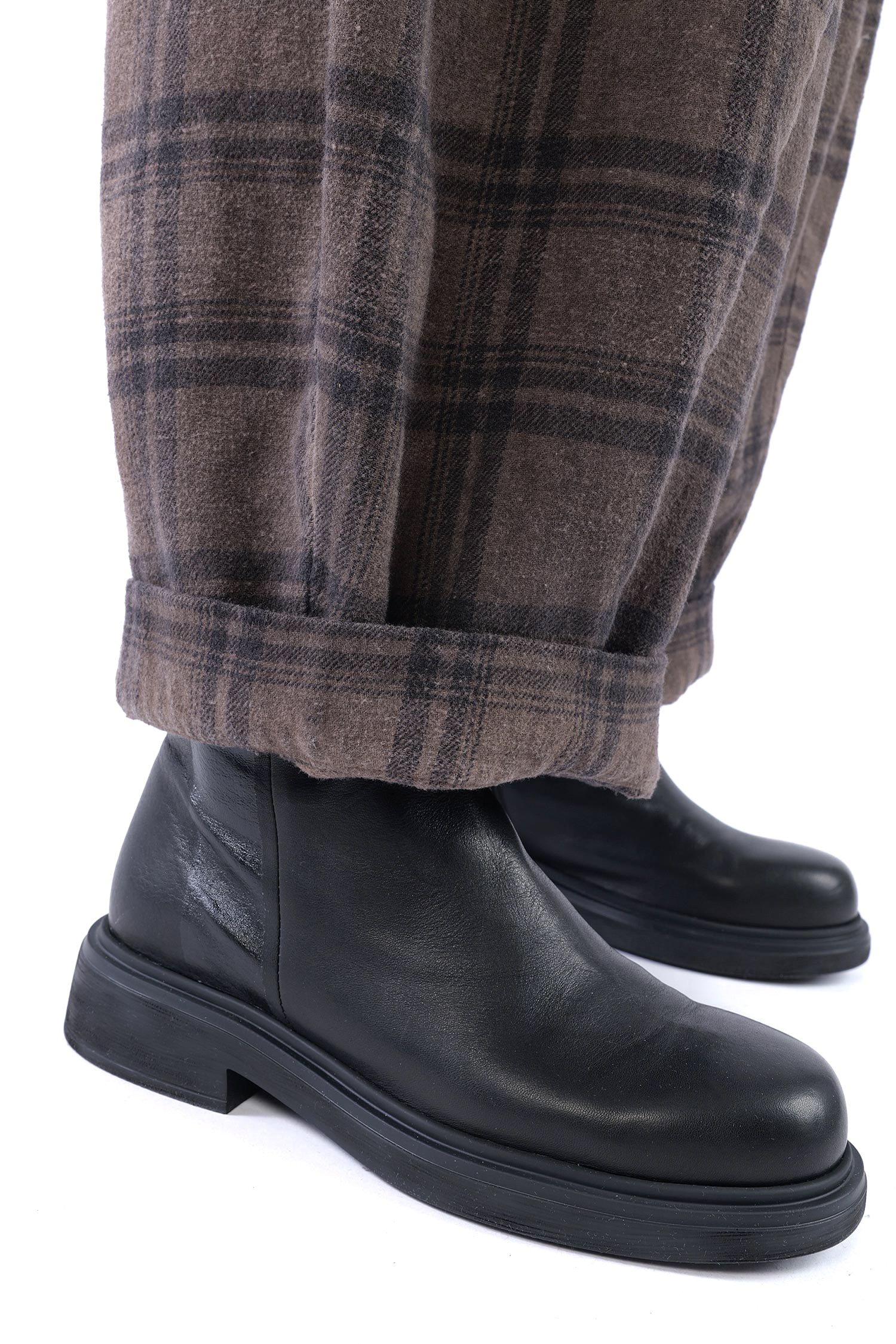Wide pants - Truffle old dye check - Alido