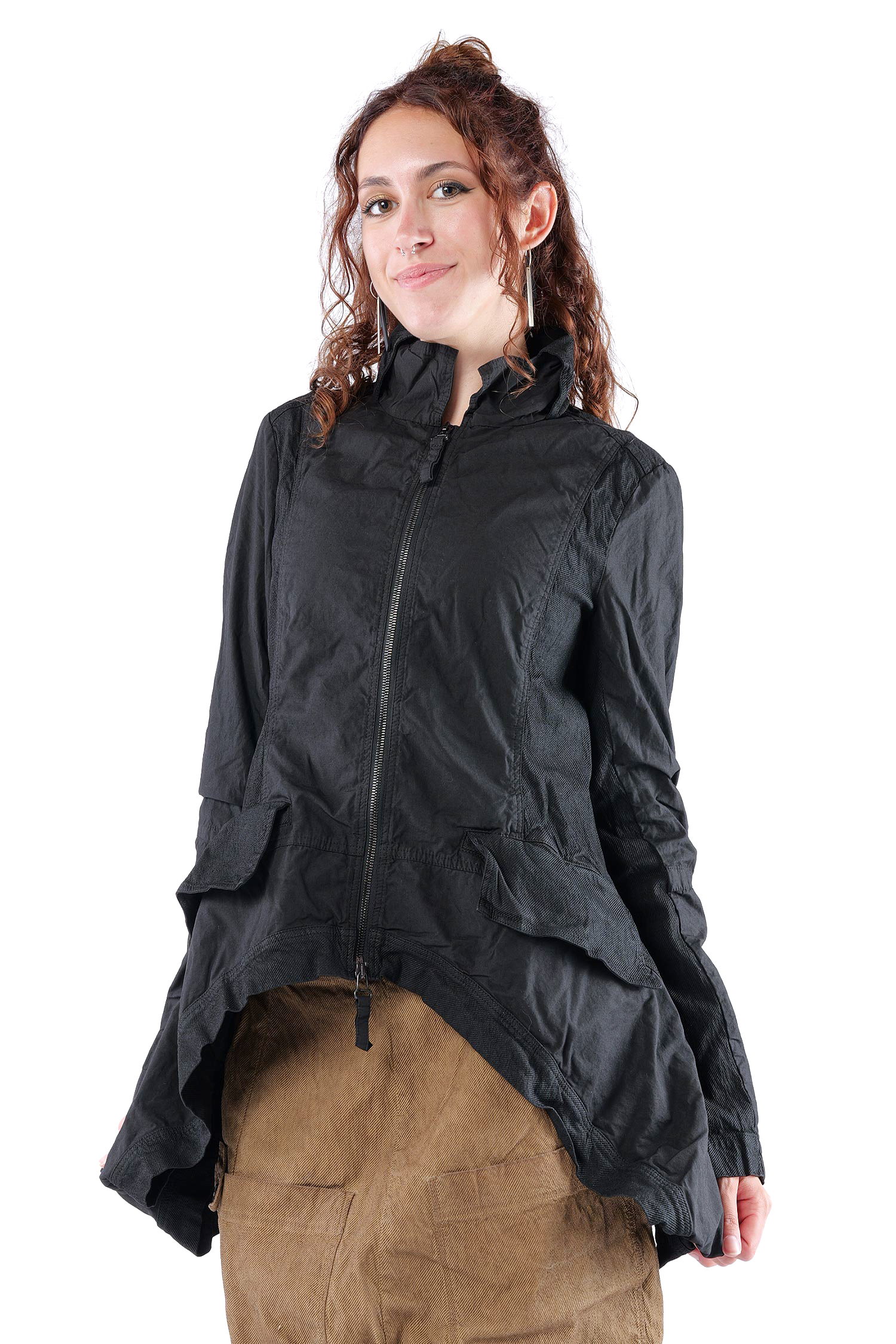 Asymmetrische Jacke - Schwarz - 2262261101