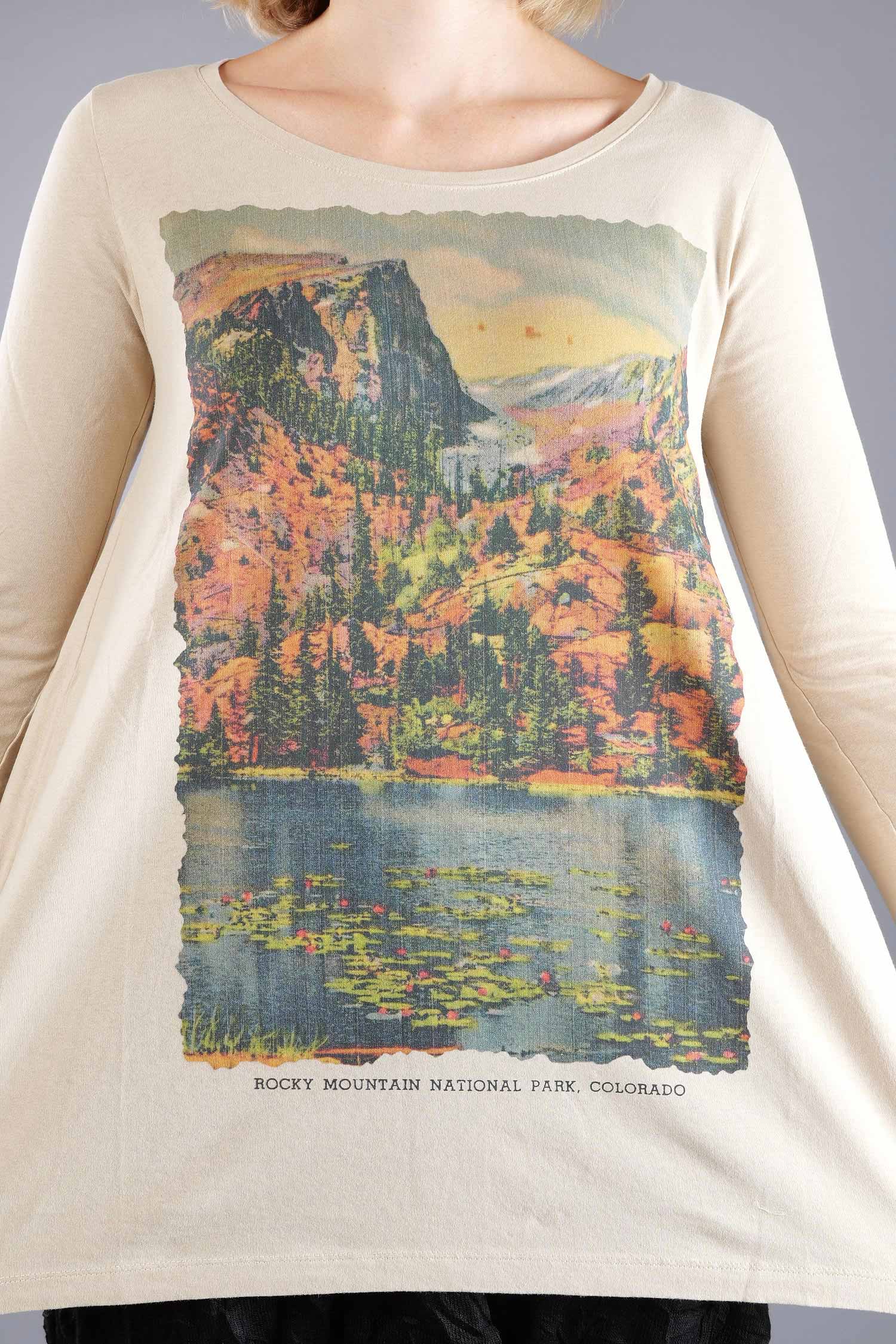 Longsleeve with print - Mountain print - 2263390502