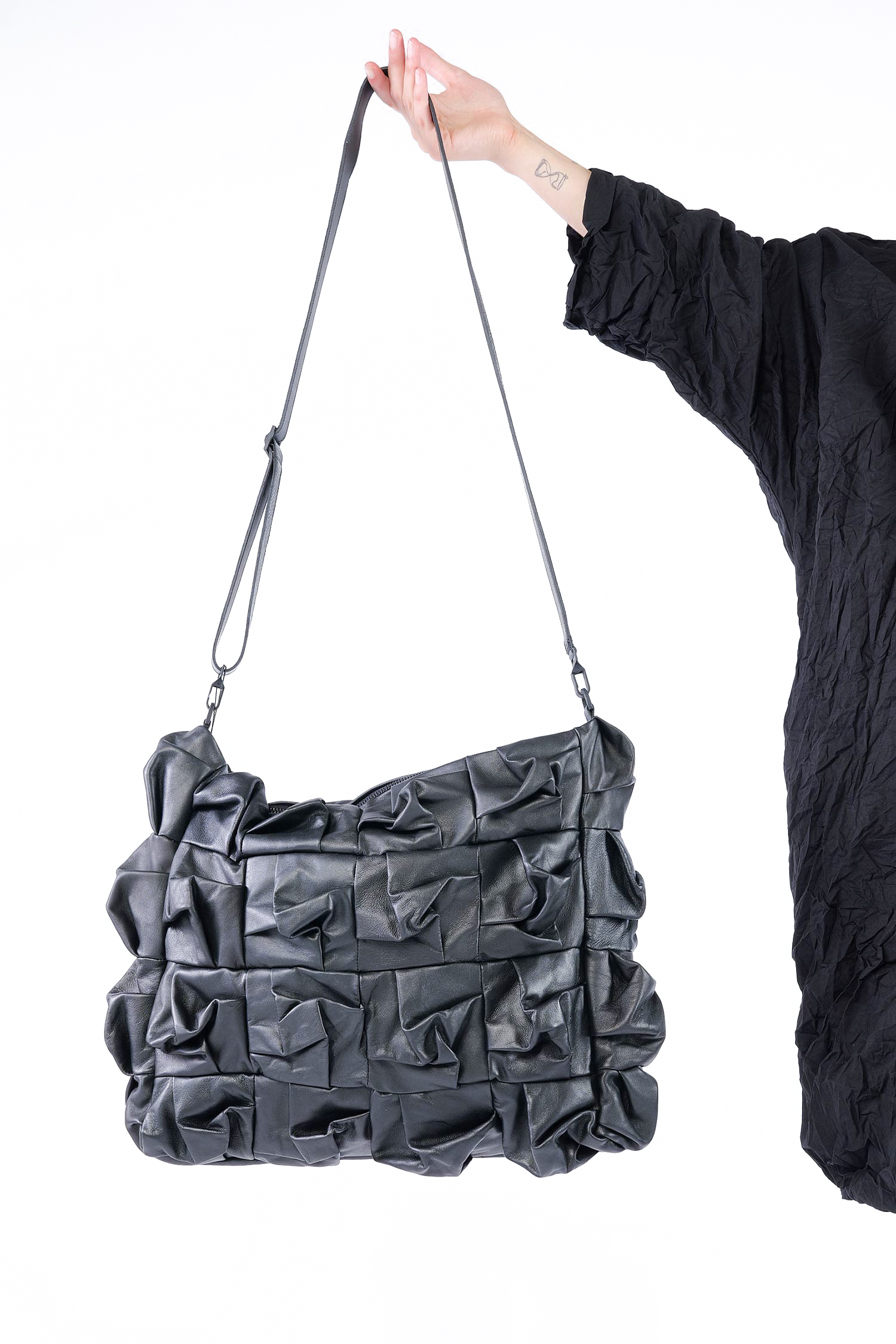 3D Optik Ledertasche - Schwarz - M.Alam