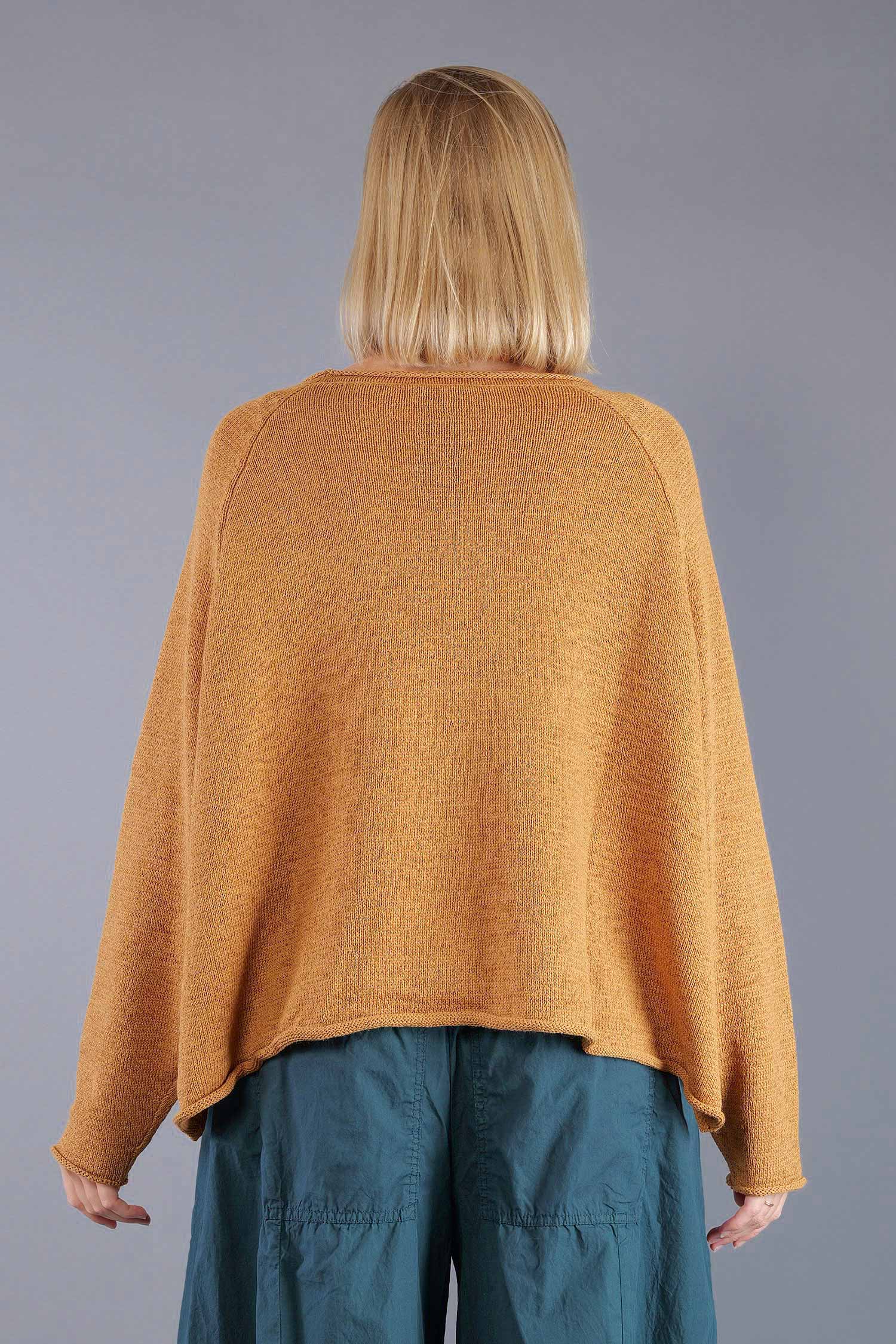 Oversized knitted pullover - Bronze - 2263720713