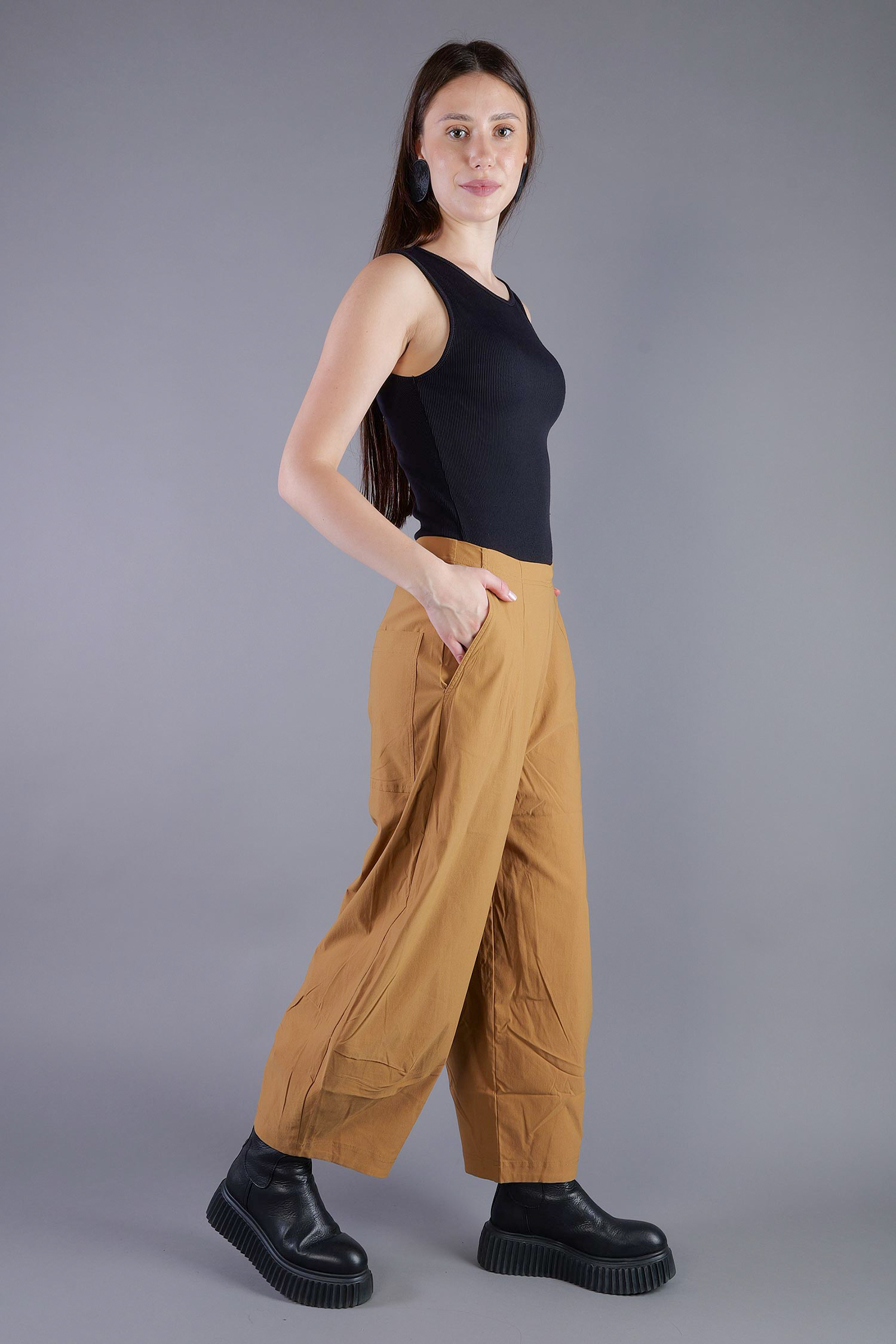 Tulpige Stretchhose - Bronze - 2263220124