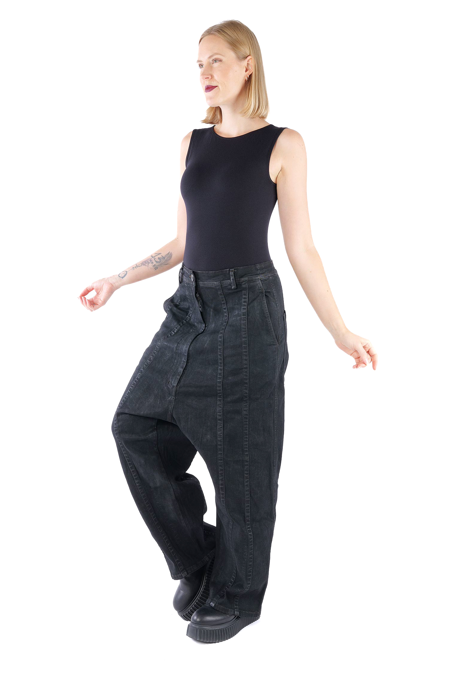 Weite Hose - Black gloss - 2261040126