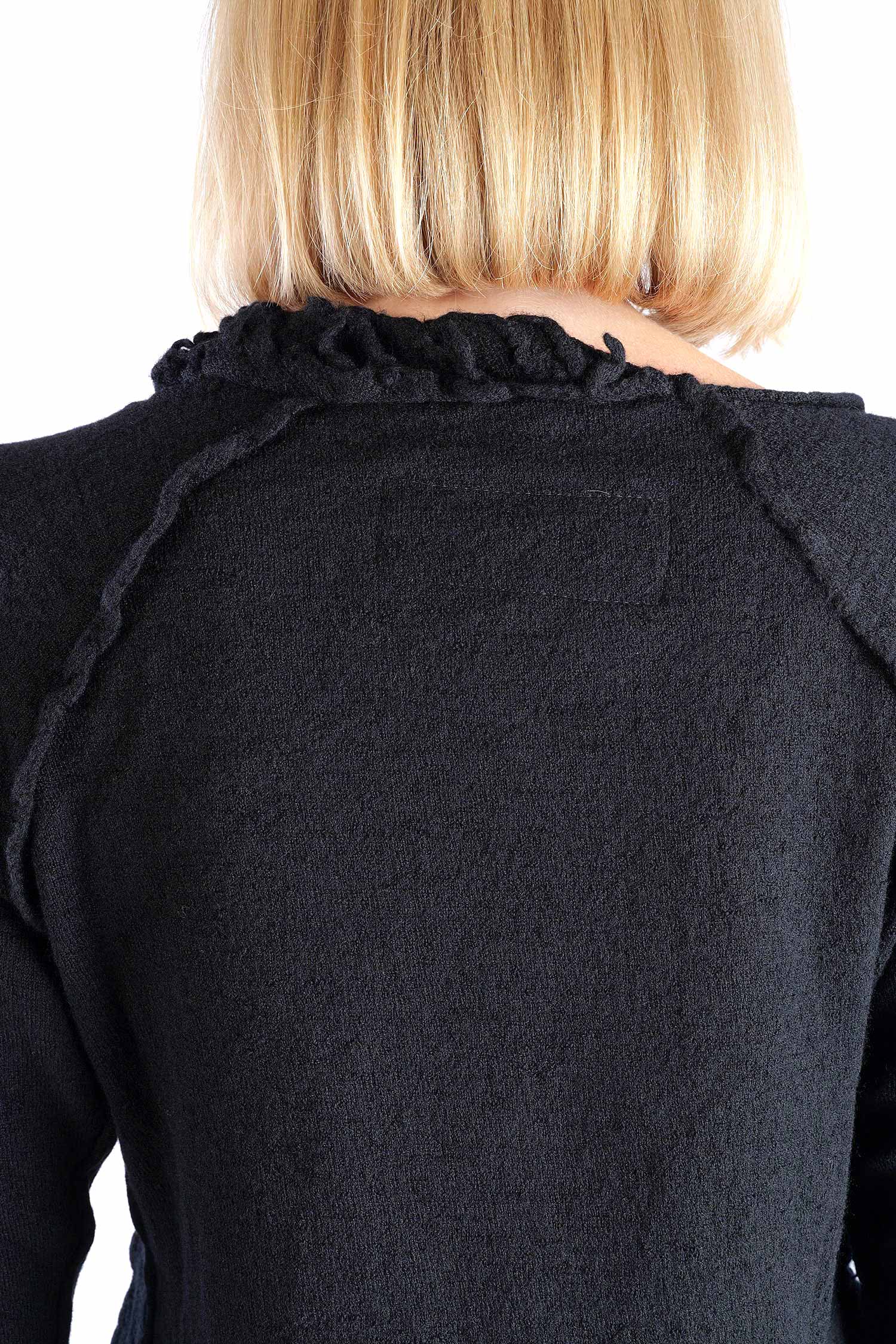 Dekorativer Wollpullover - Schwarz - 2262680705