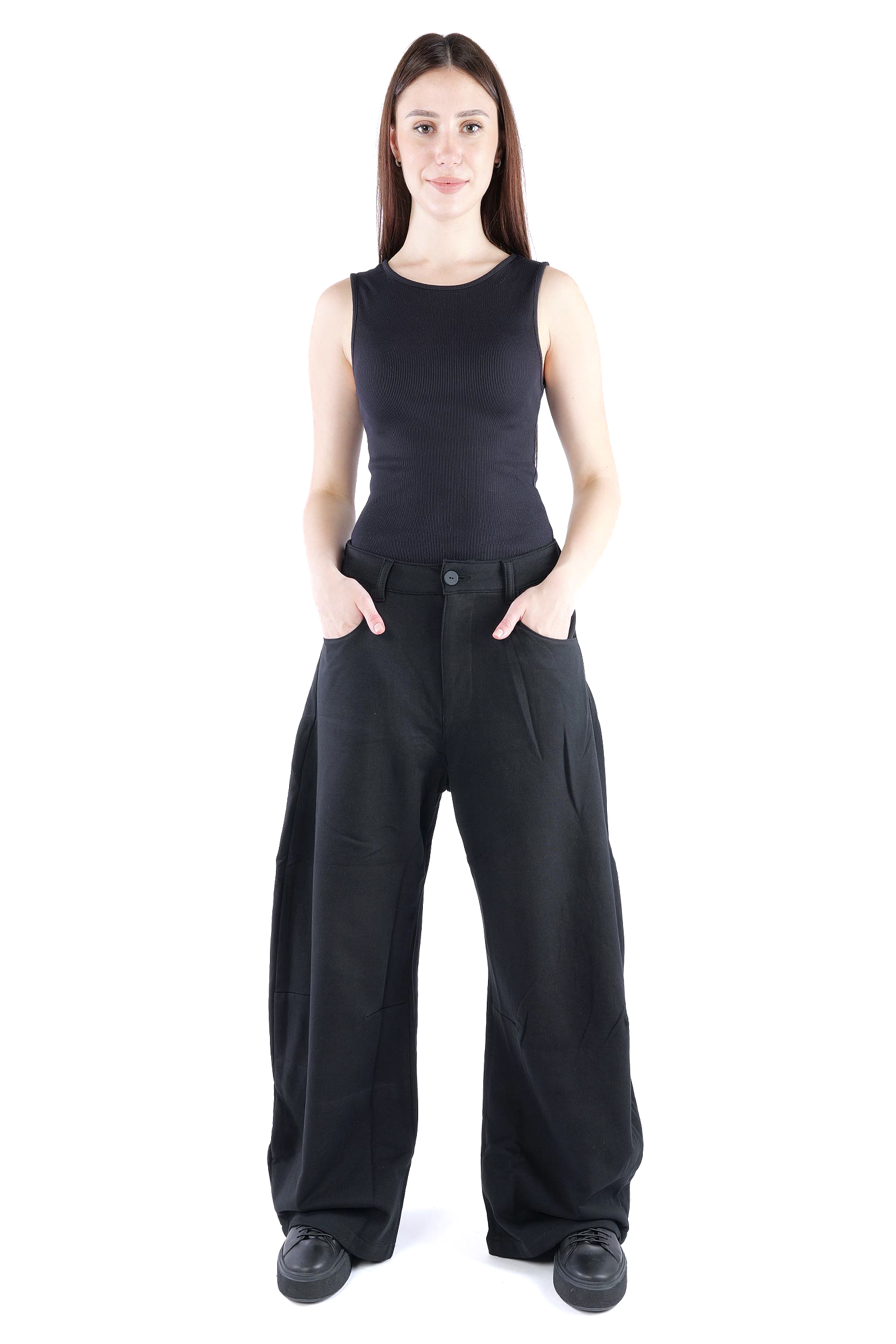 Weite Sweathose - Schwarz - 10024