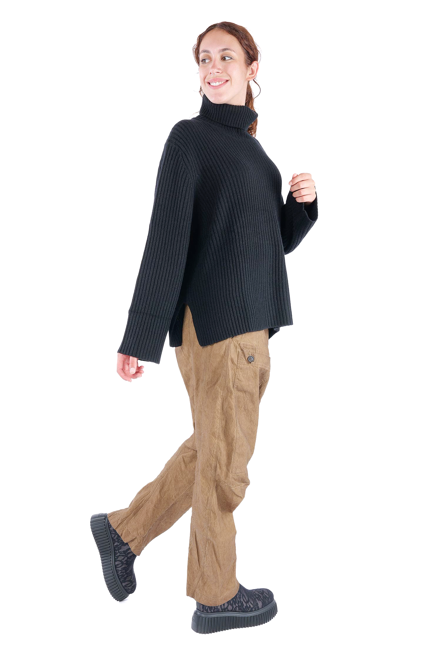 Kaschmir Pullover - Schwarz - 24107