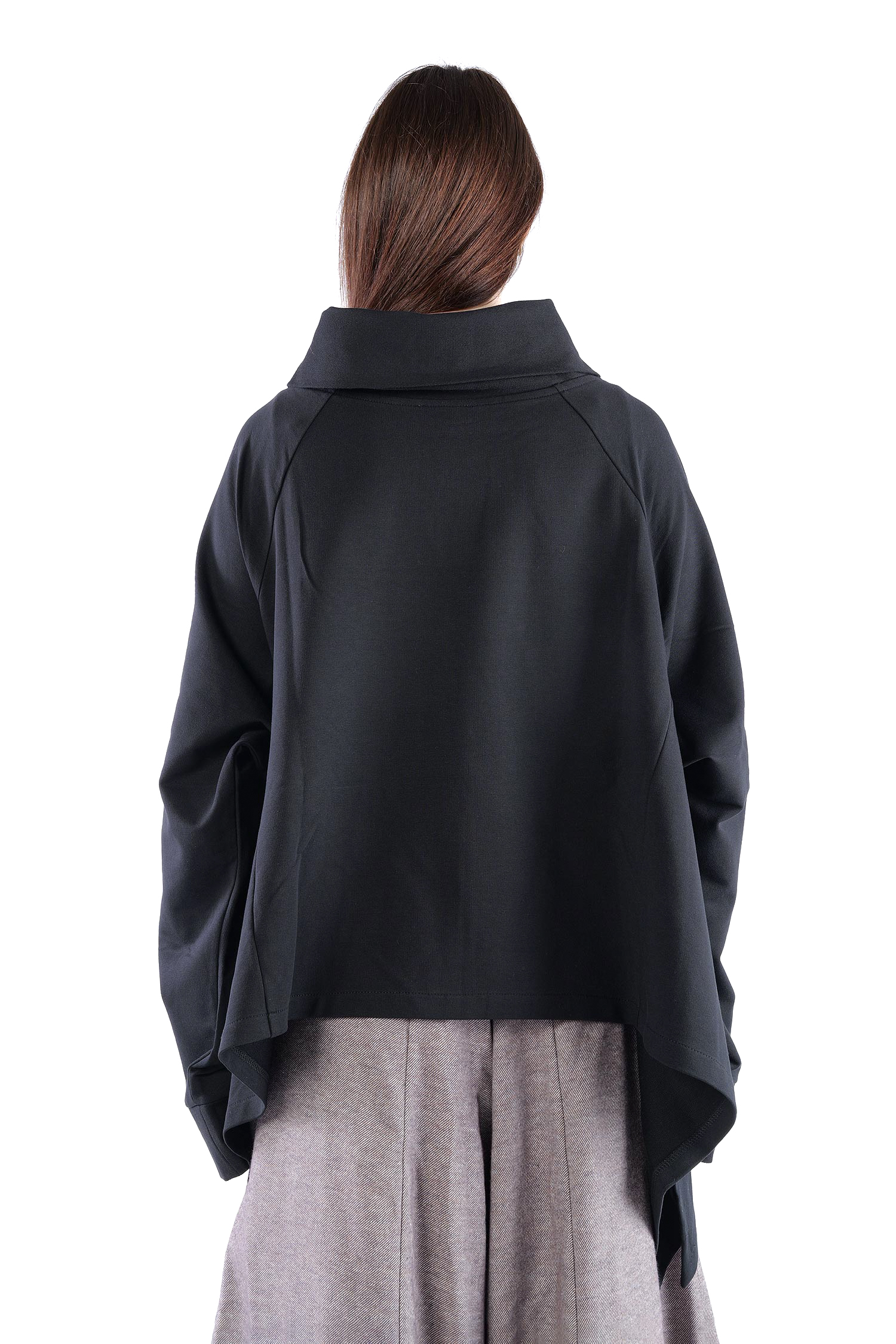 Asymmetrischer Pullover - Schwarz - 26.2-KHF112