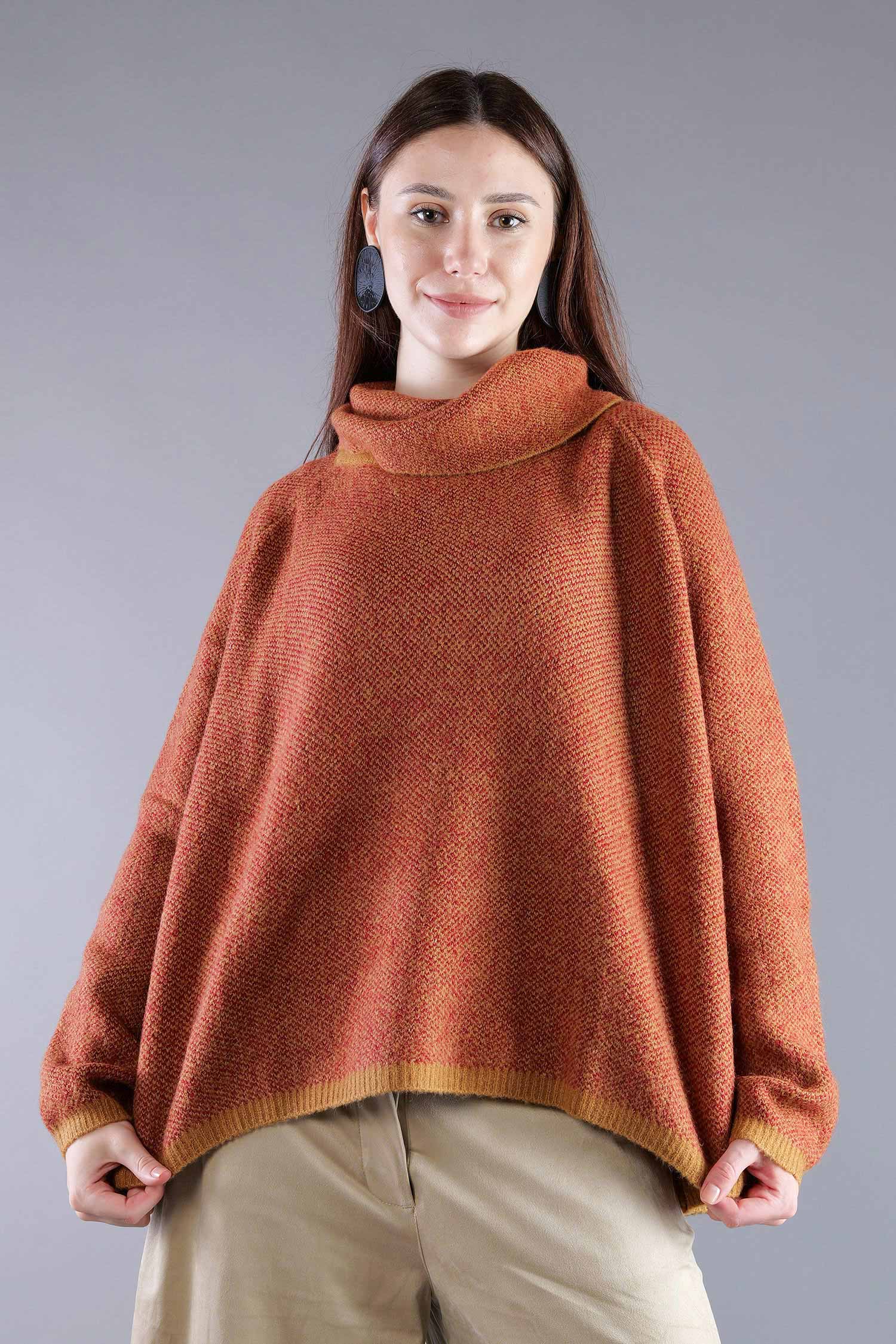 Strickpullover - Bronze lava jacquard - 2263270702