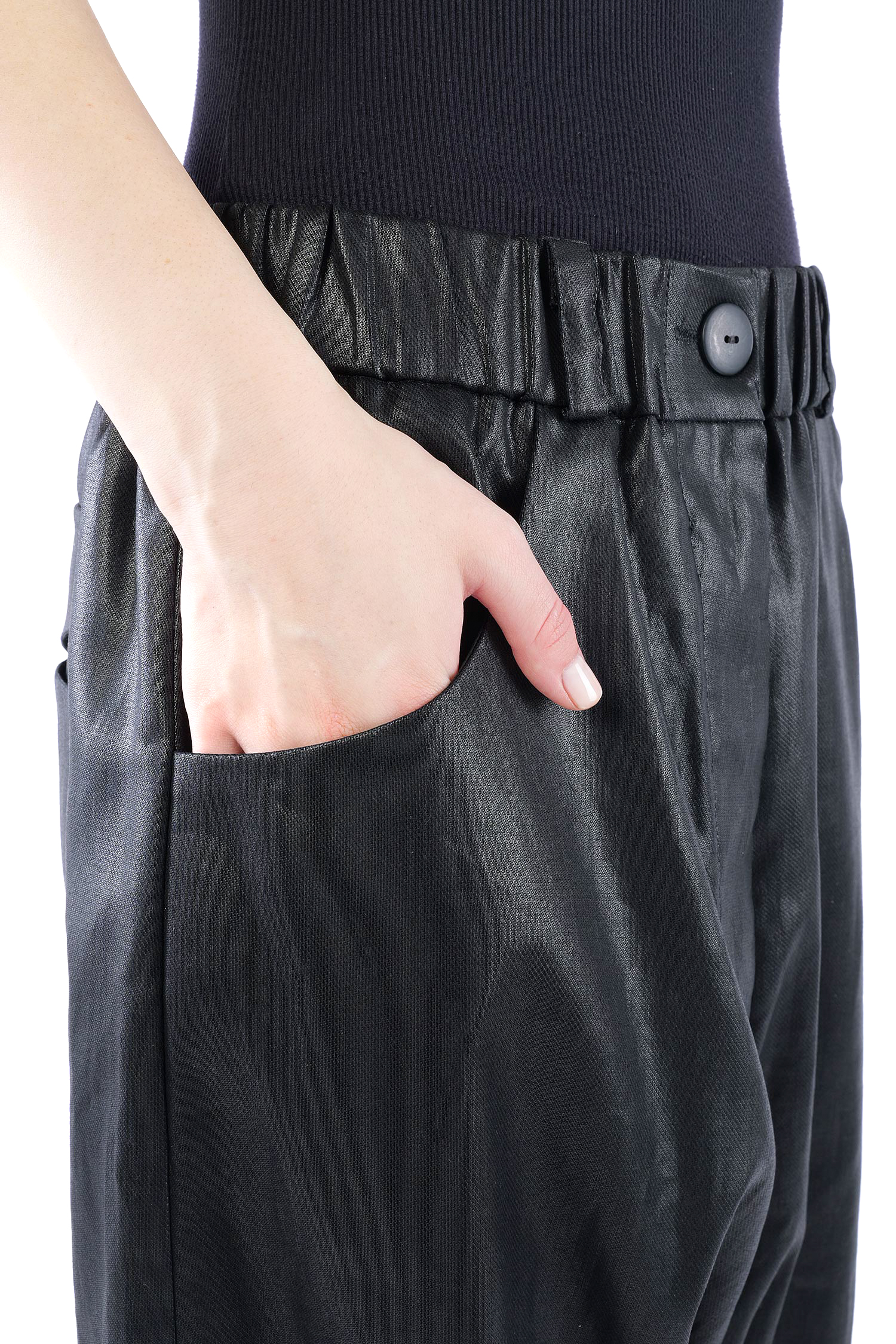 Coated pants - Black coated - Ollo