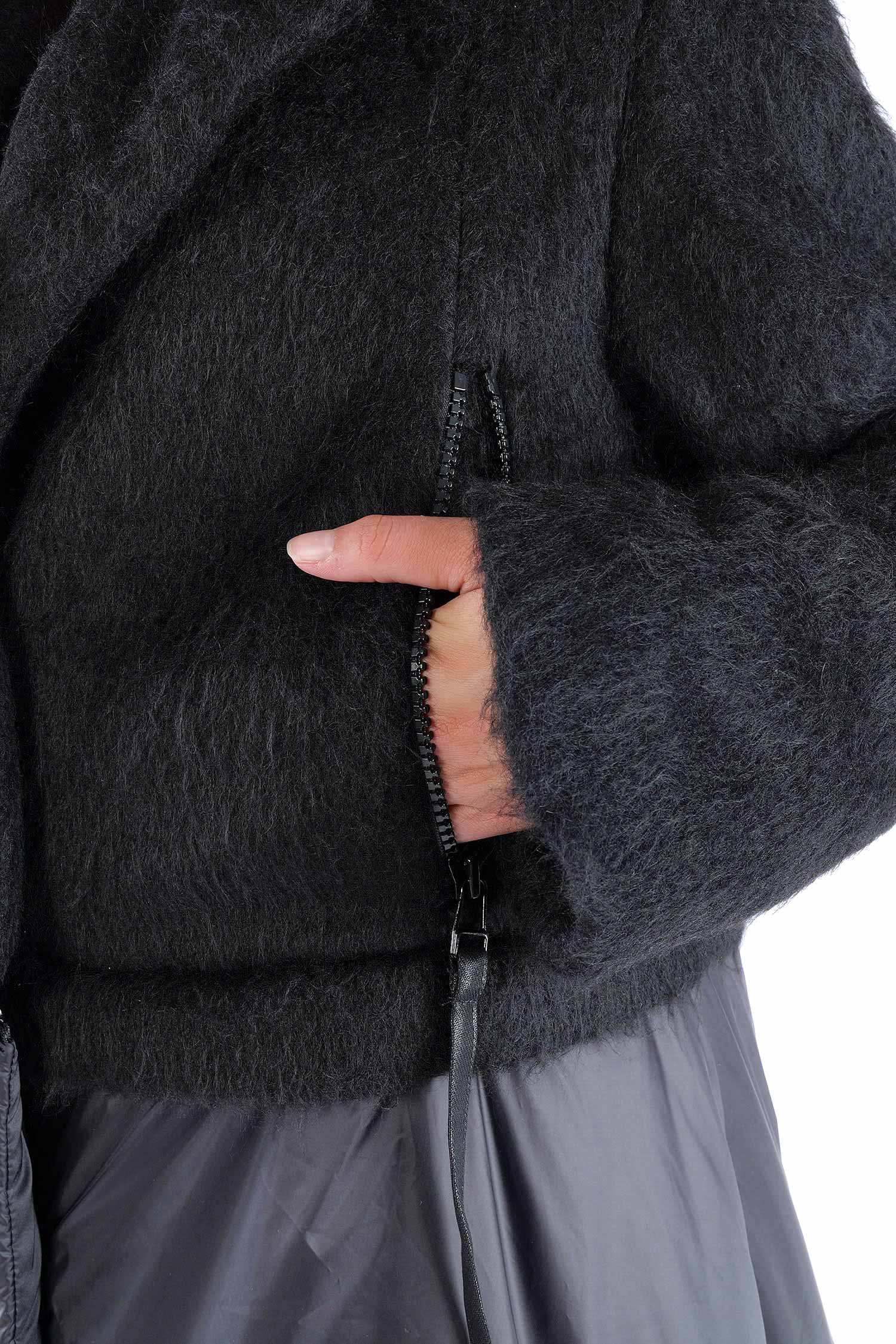 2-in-1 Wintermantel - Black faux fur/Black - Formers