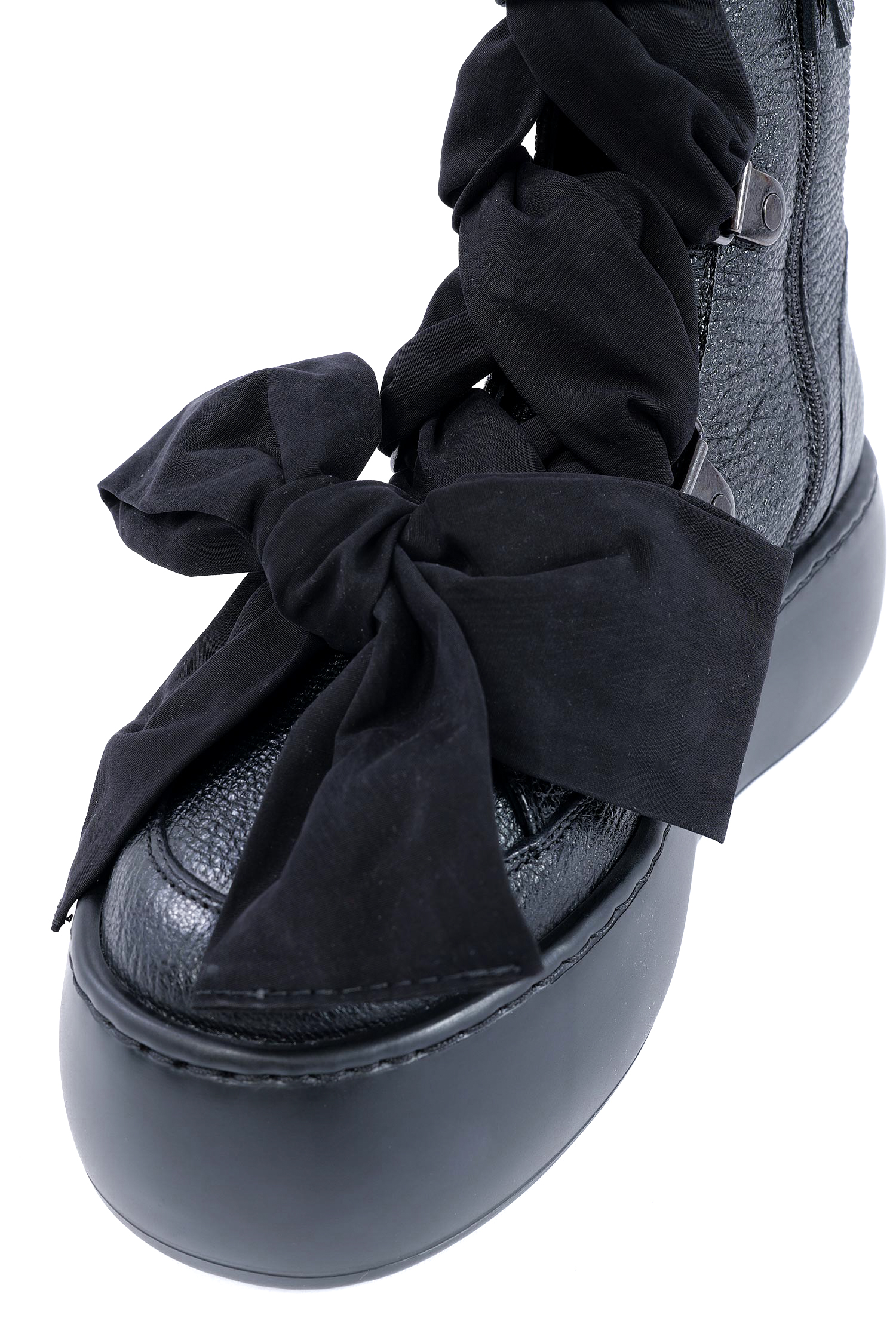 Schnür Boots - Schwarz - Vibe Ribbon