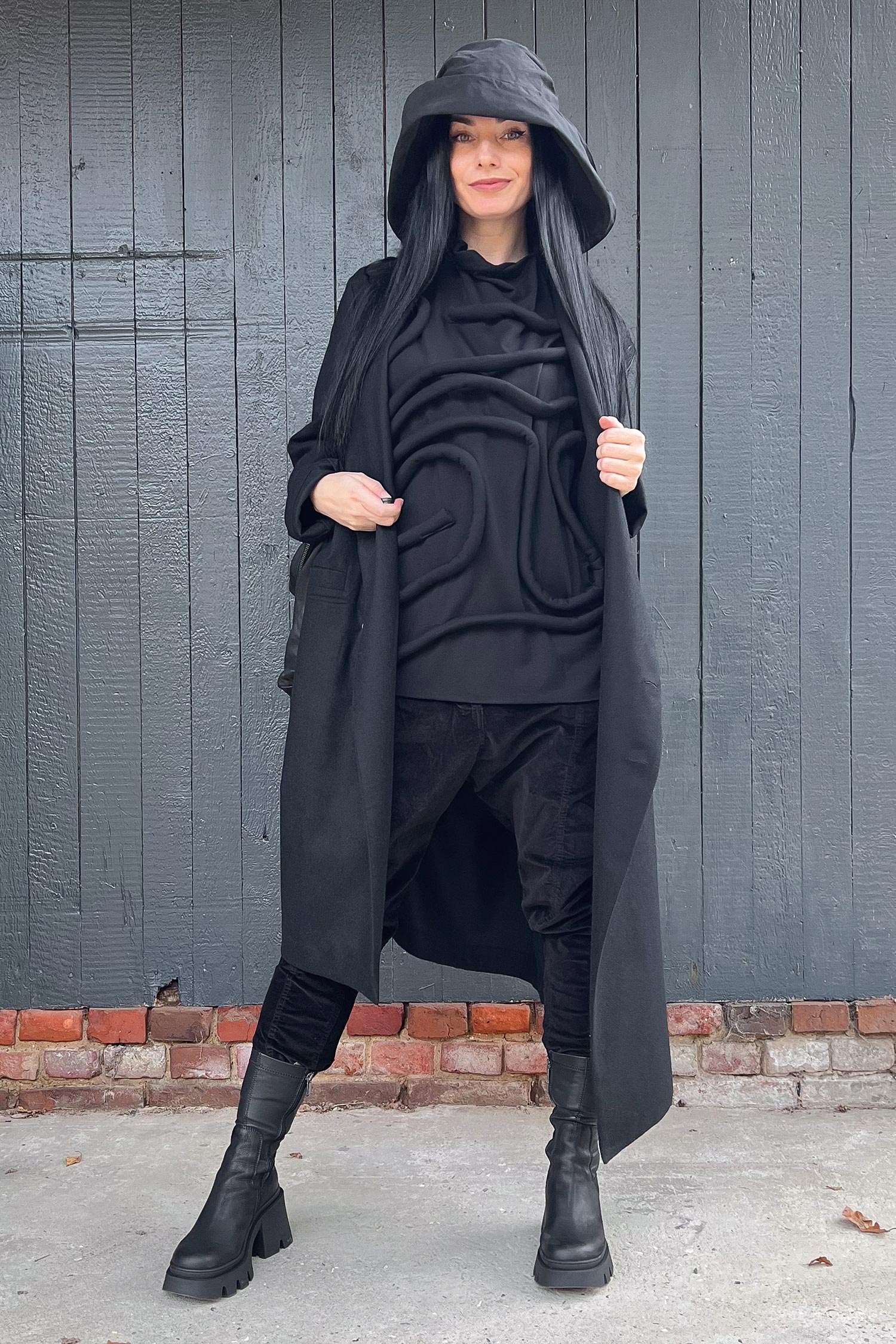 Oversize Pullover - Schwarz - I26.3865