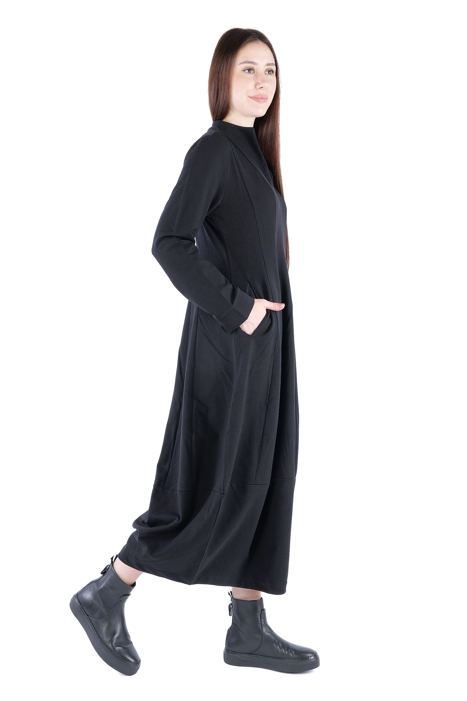 Tulpiges Sweatkleid - Schwarz - 26.2-KHF120