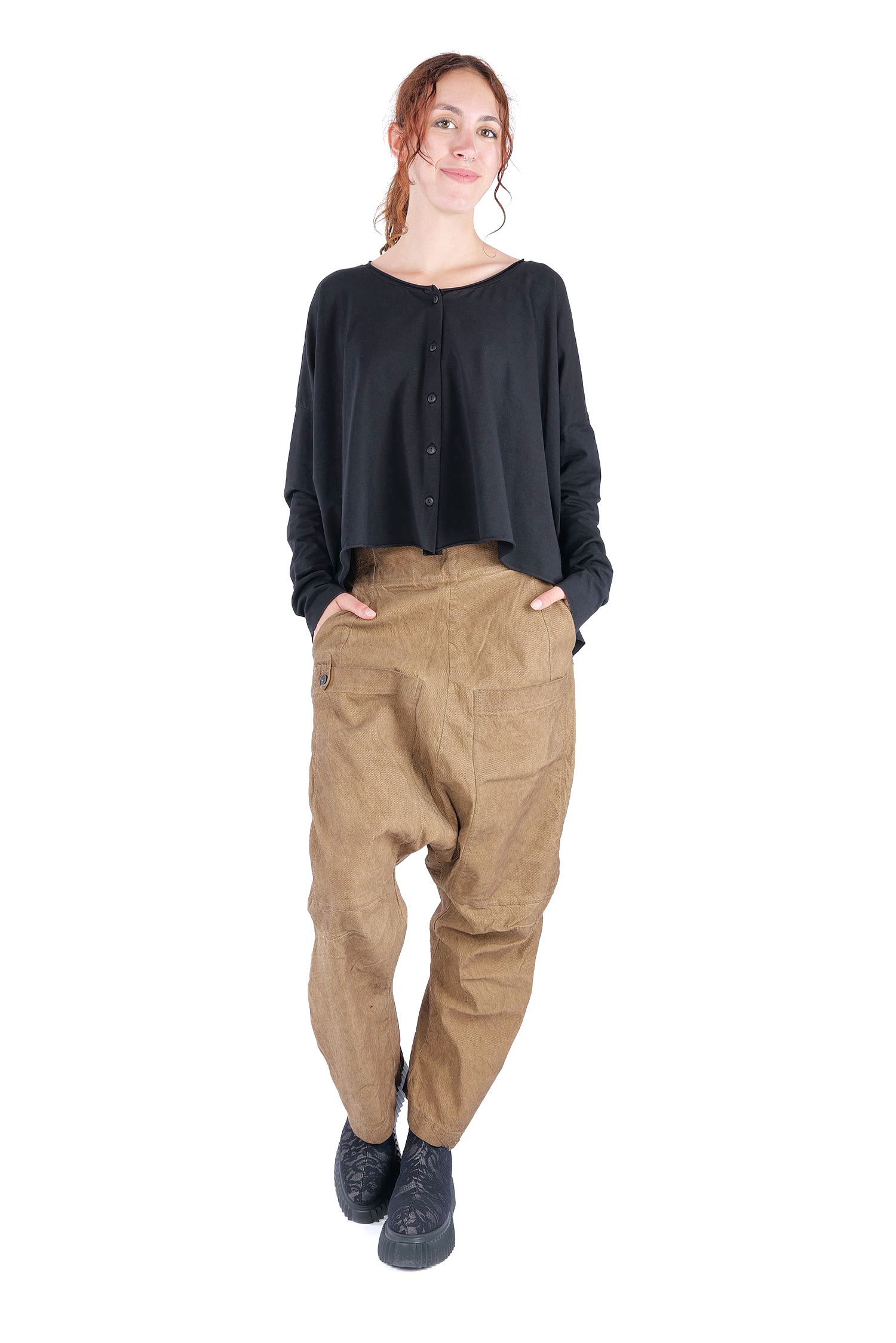 Oversize jersey jacket - Black - Soulviel