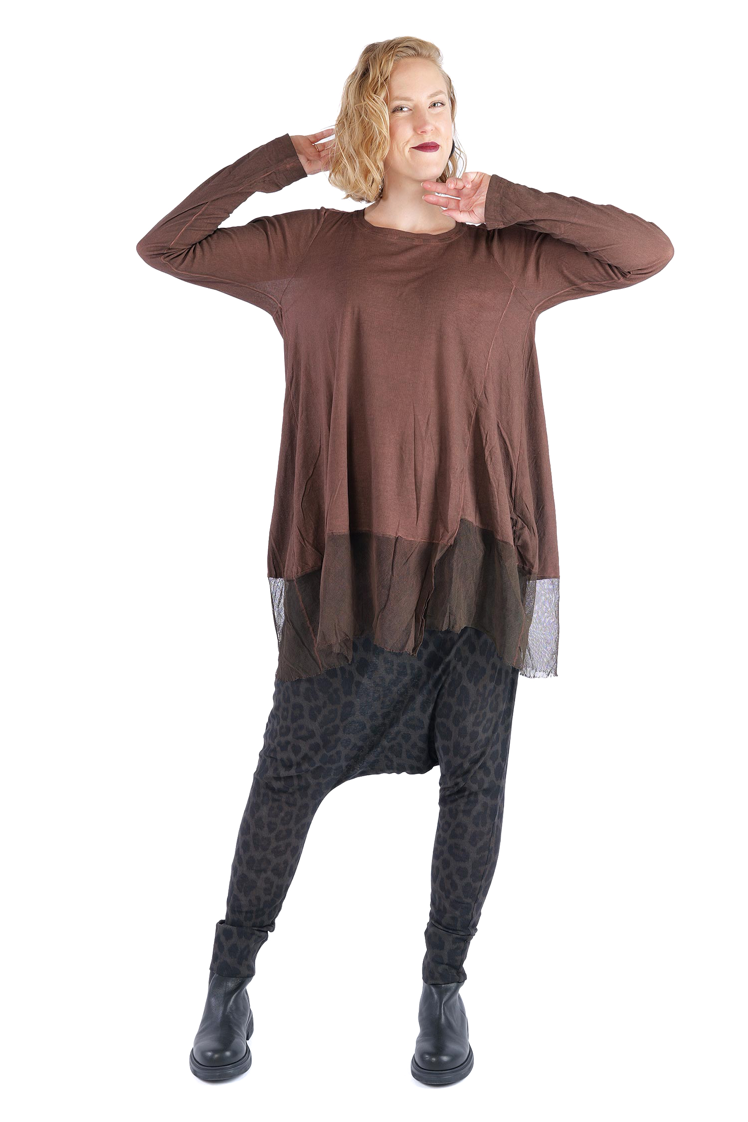 Rippjersey Tunika - Henna cloud - 2262340904